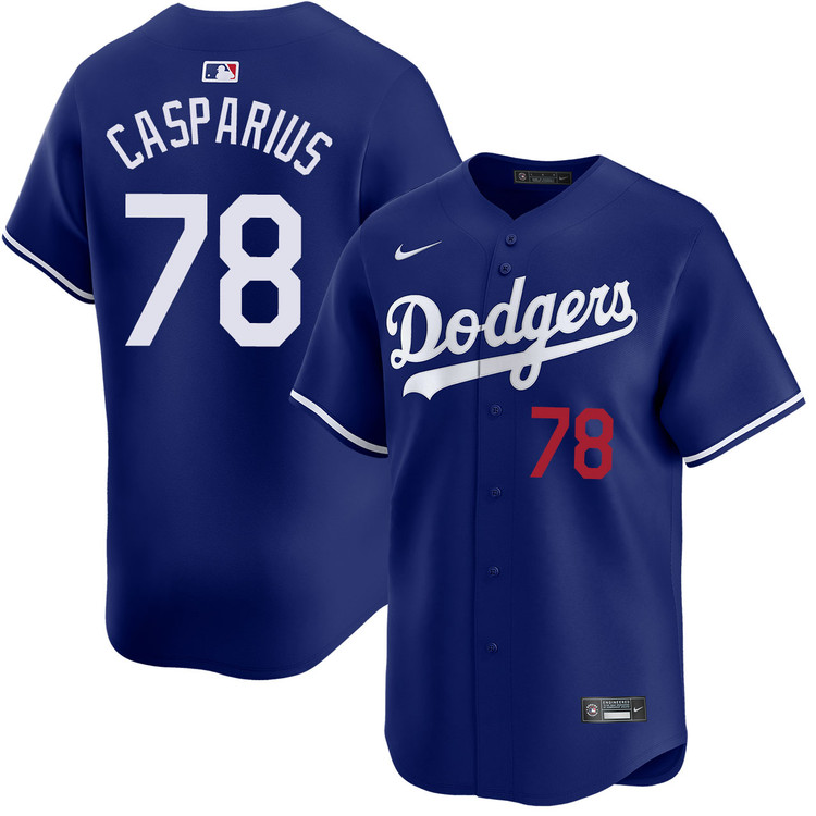 Ben Casparius Los Angeles Dodgers Alternate Royal Limited Jersey