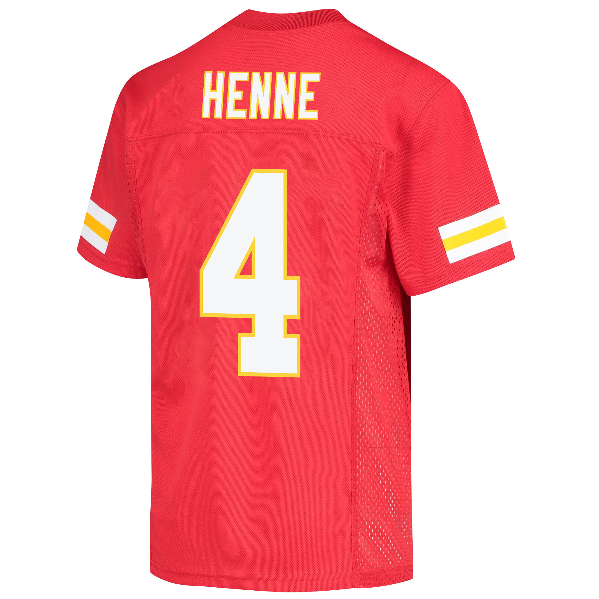 Chad Henne 4 Kansas City Chiefs Super Bowl LVII Champions 3 Stars Youth Game Jersey - Red