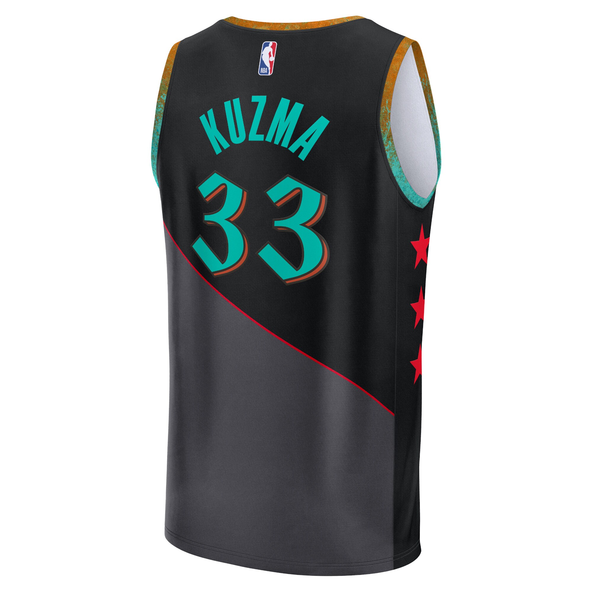 Kyle Kuzma Washington Wizards Fanatics Fast Break Jersey - Black - City Edition