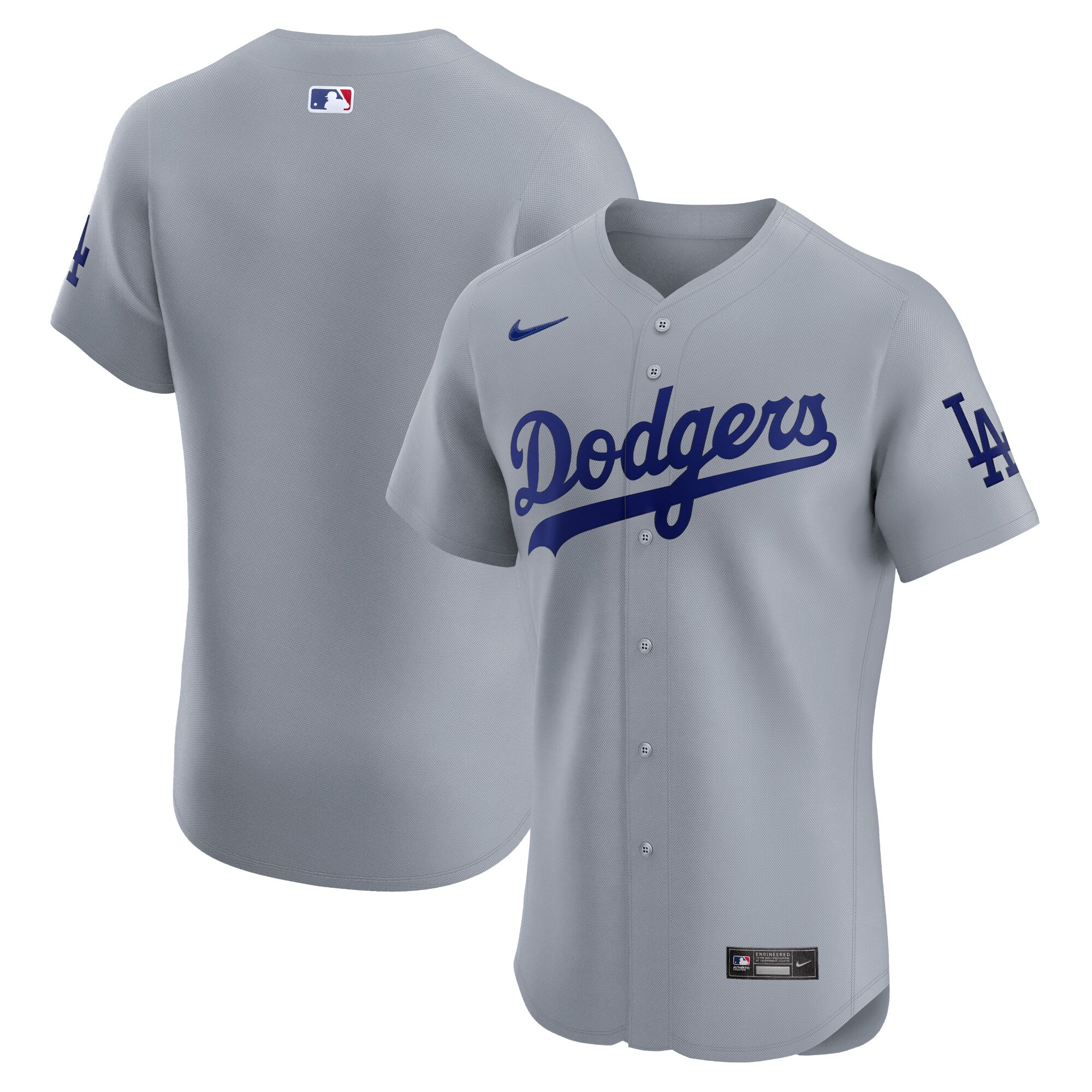 Los Angeles Dodgers  Alternate Vapor Premier Elite Patch Jersey - Gray