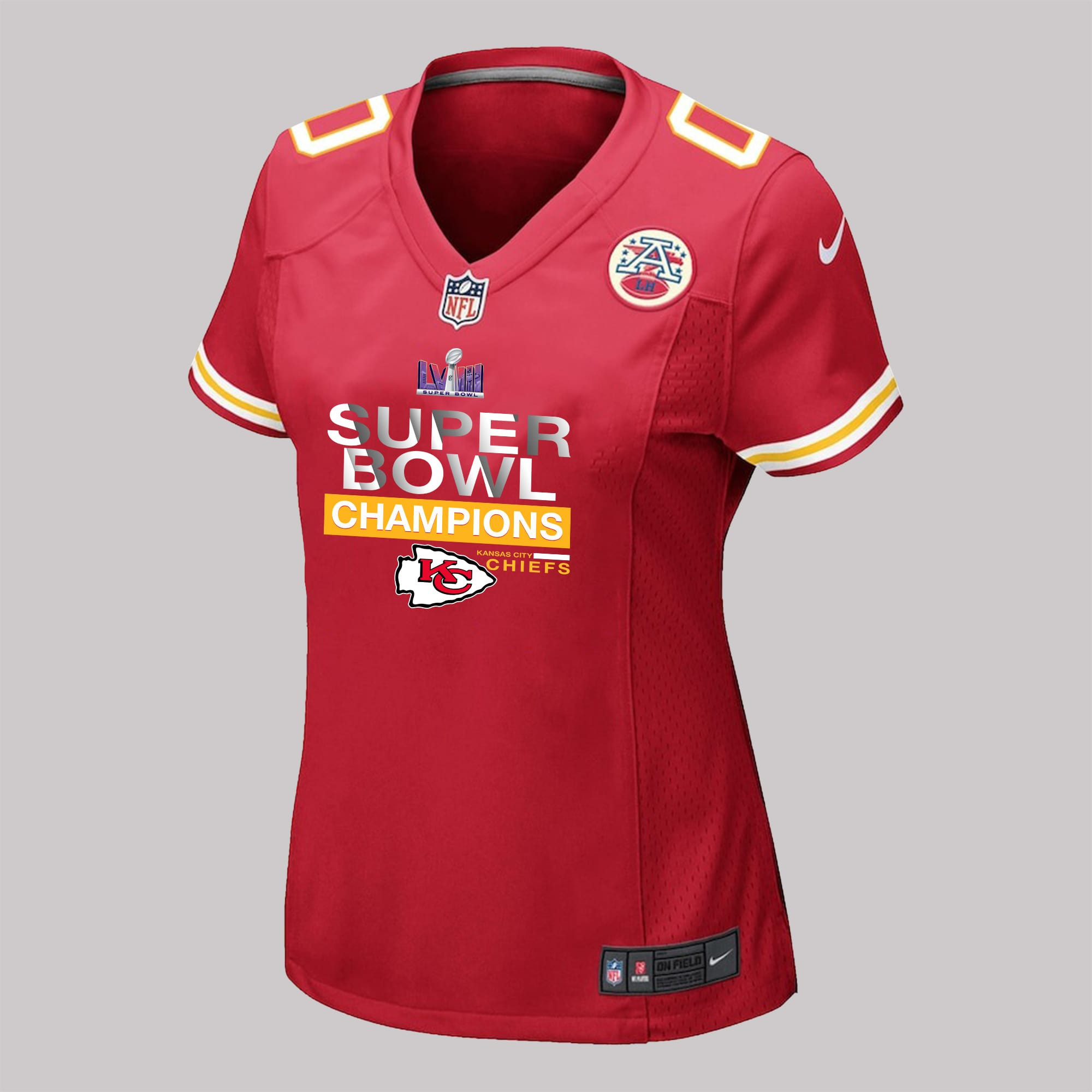Kansas City Chiefs Super Bowl LVIII Game Style Jersey - Women, Red V1