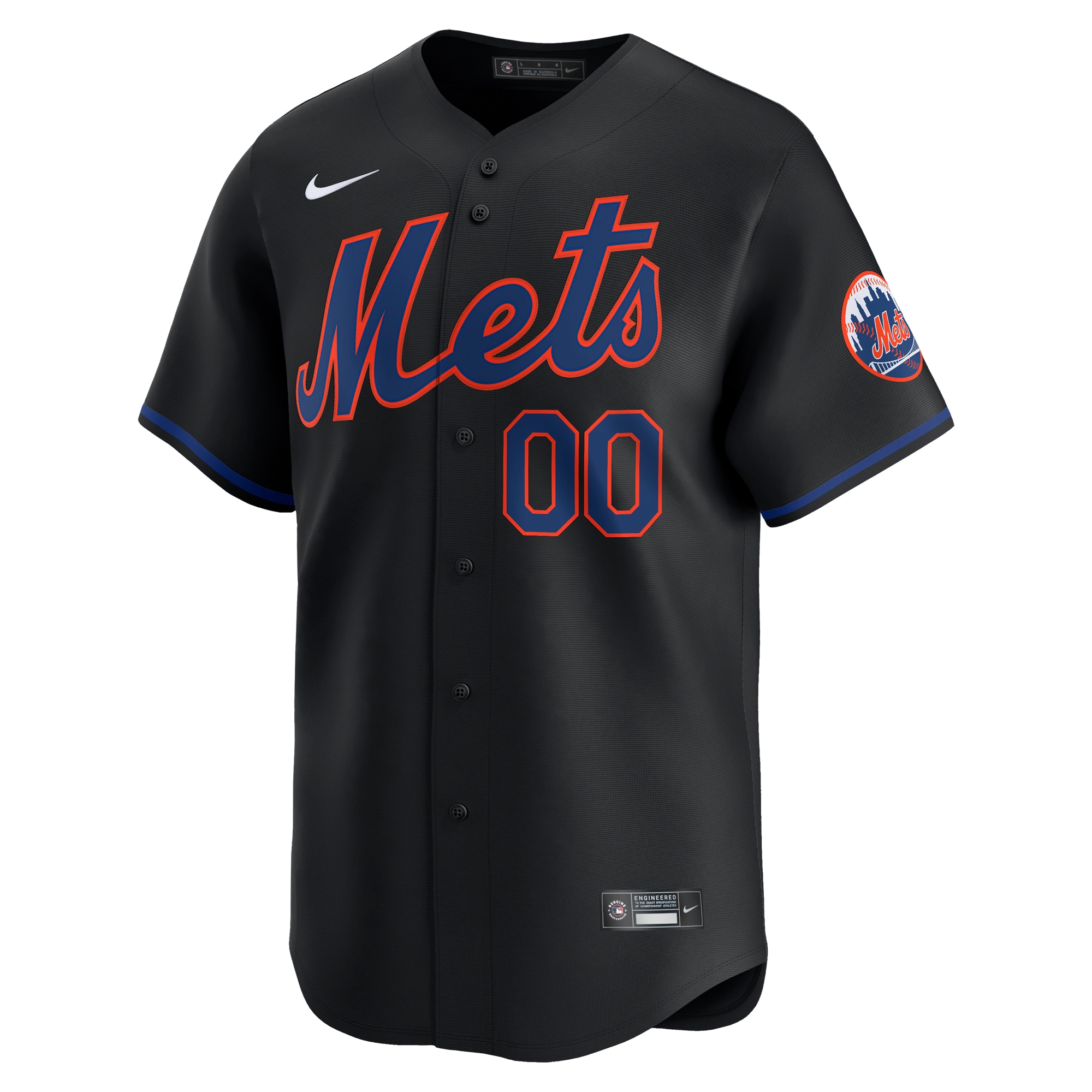 New York Mets   Alternate Limited Custom Jersey Black