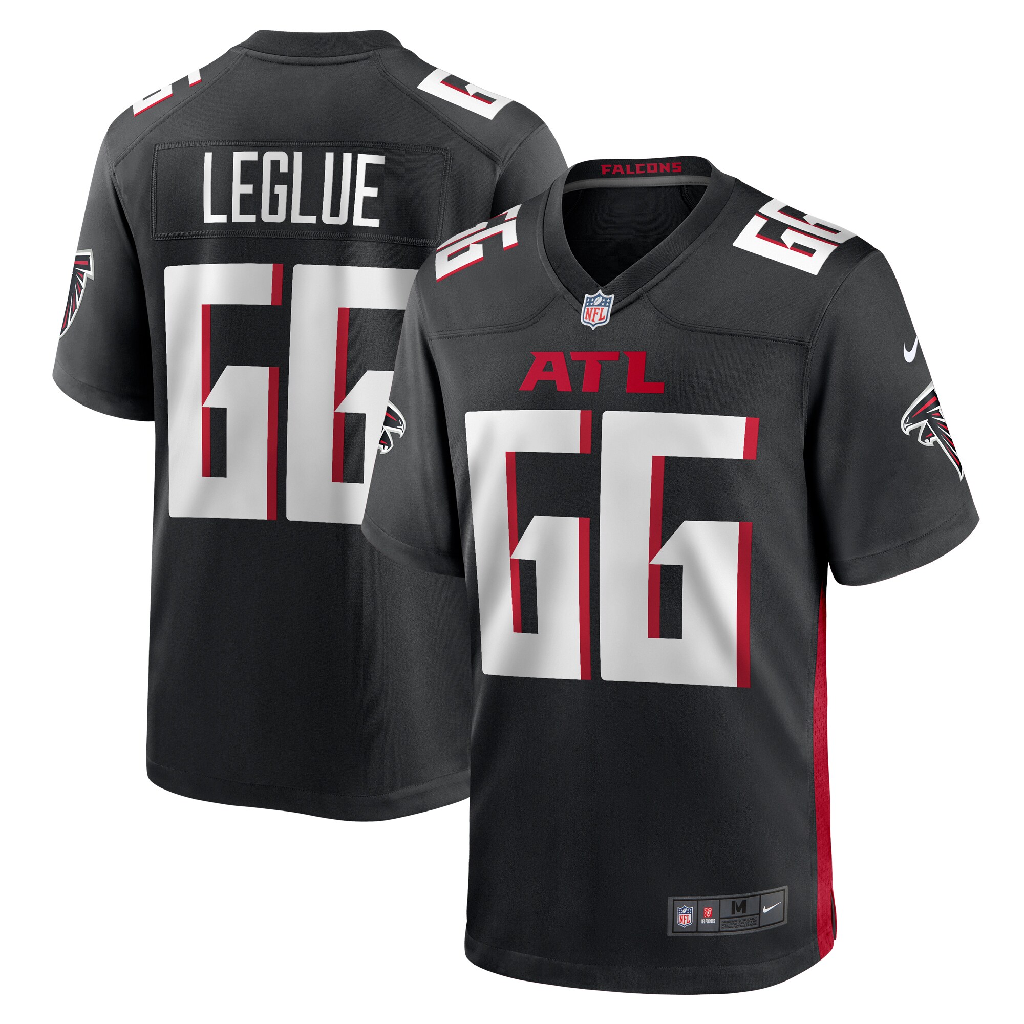 John Leglue Atlanta Falcons  Team Game Jersey -  Black
