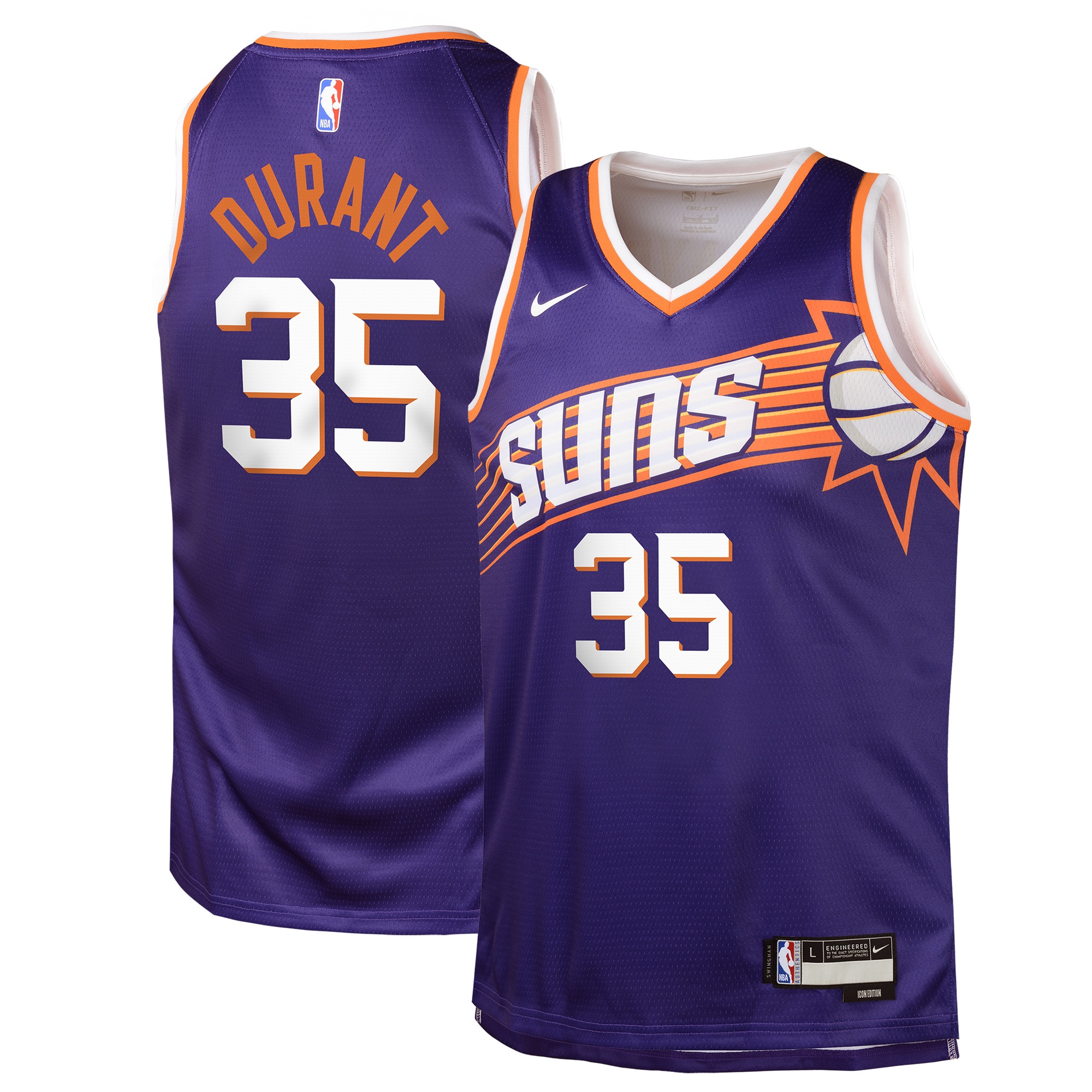 Kevin Durant Phoenix Suns  Youth Swingman Jersey - Purple - Icon