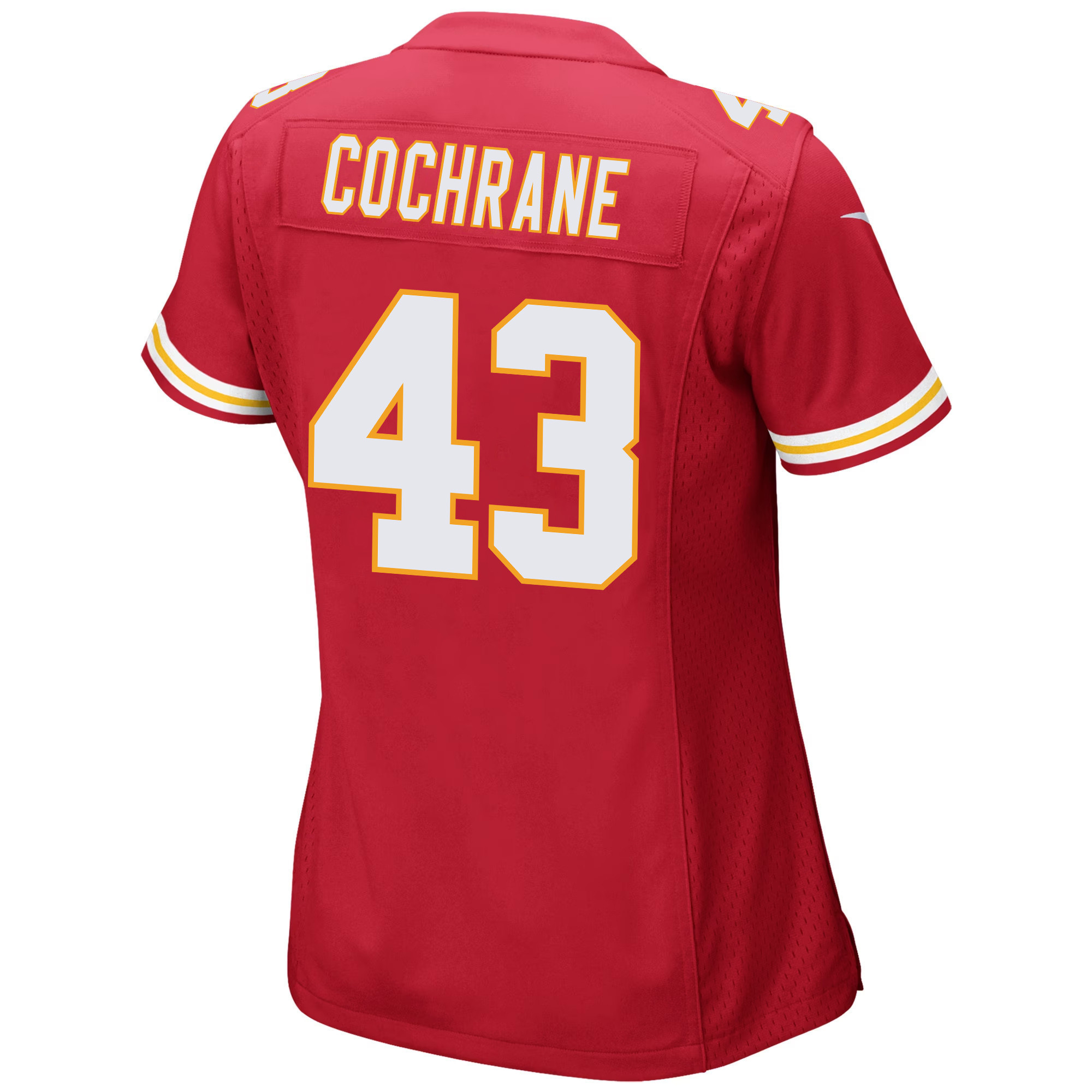 Jack Cochrane 43 Kansas City Chiefs Super Bowl LVII Champions 3 Stars Women Game Jersey - Red