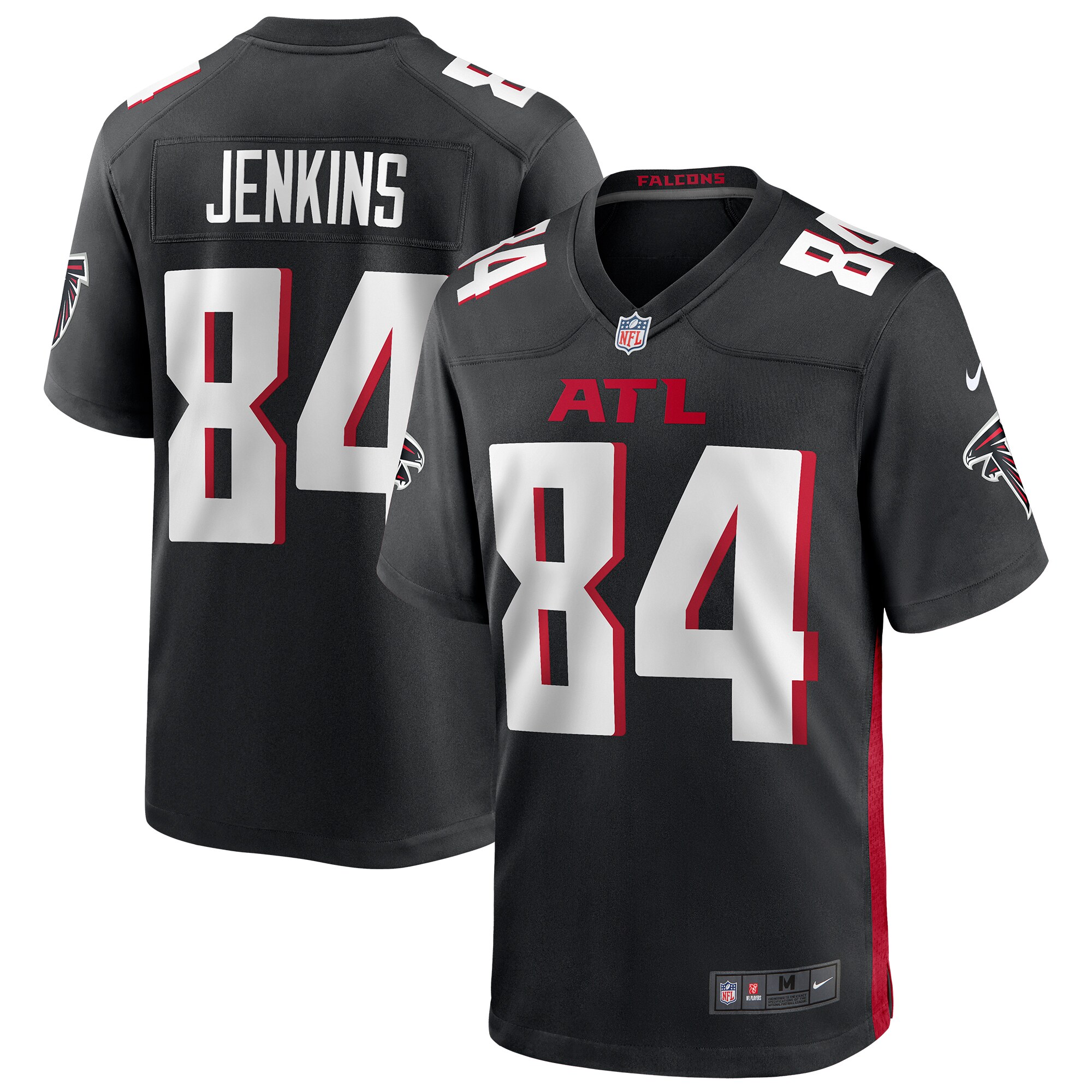 Alfred Jenkins Atlanta Falcons  Game Retired Player Jersey - Black
