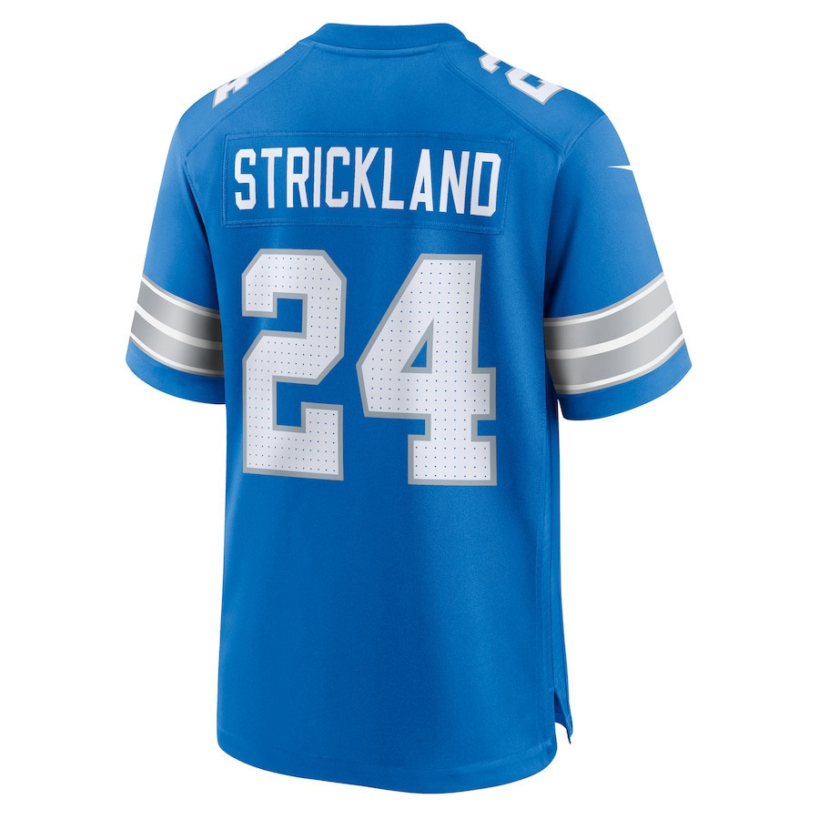 Loren Strickland #24 Detroit Lions Super Bowl LIX Jersey - Men's - Blue