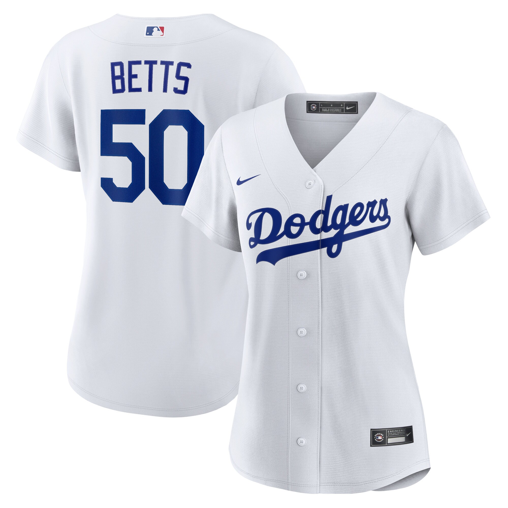 Mookie Betts Los Angeles Dodgers Women's Home Replica Player Jersey - White
