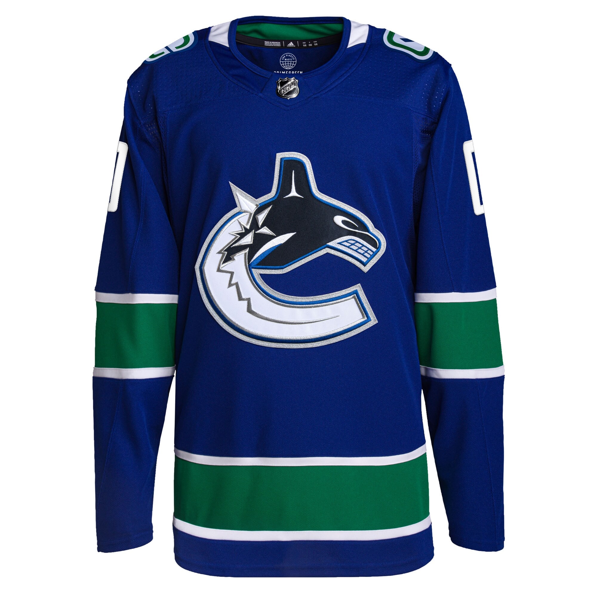 Vancouver Canucks adidas Home Primegreen Authentic Custom Jersey - Royal