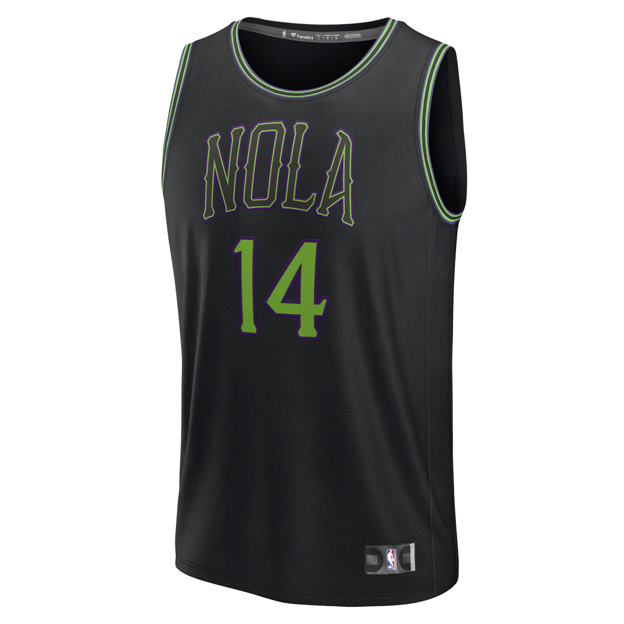 Brandon Ingram New Orleans Pelicans Fanatics Youth Fast Break Jersey - Black - City Edition