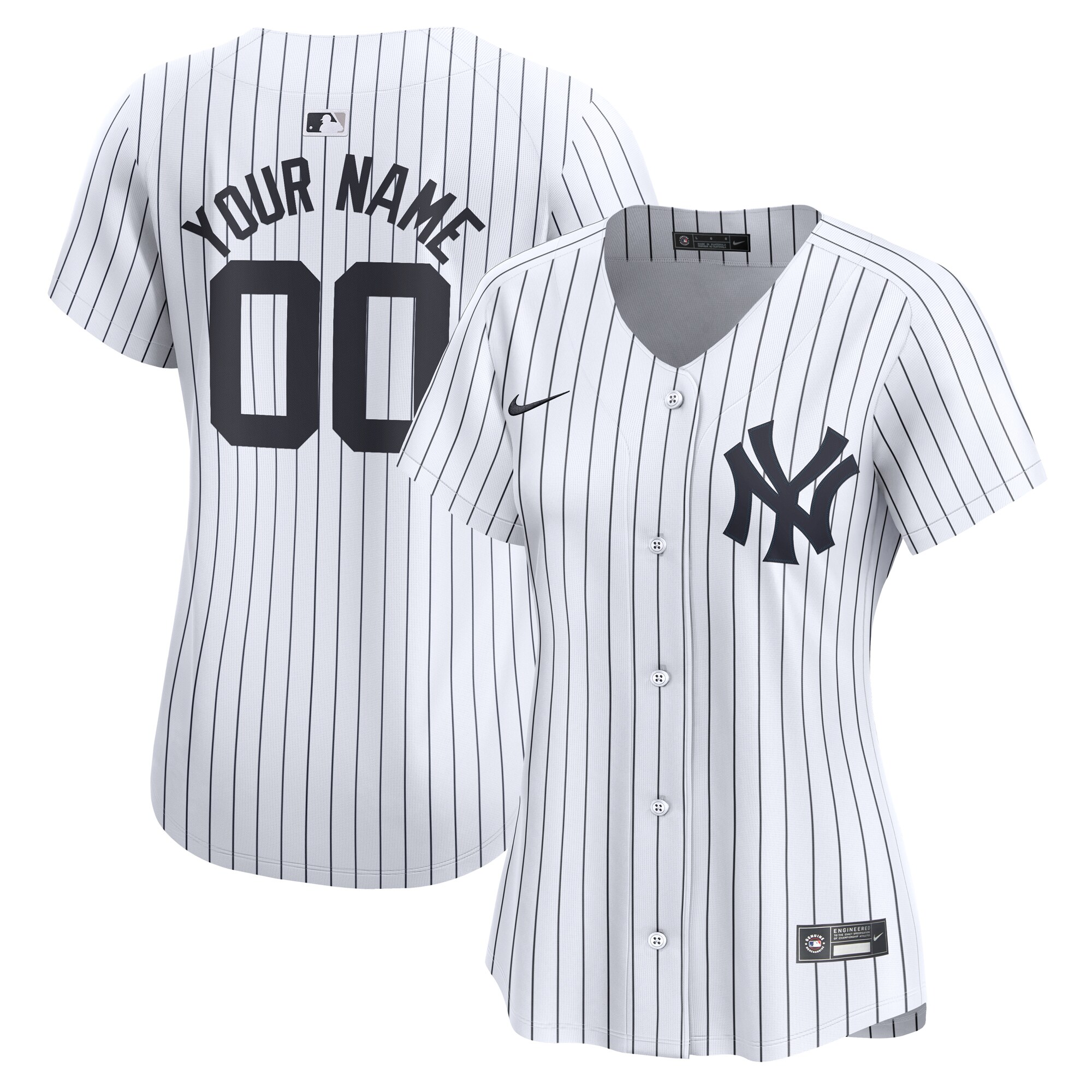 New York Yankees  Women's Home Limited Custom Jersey - White