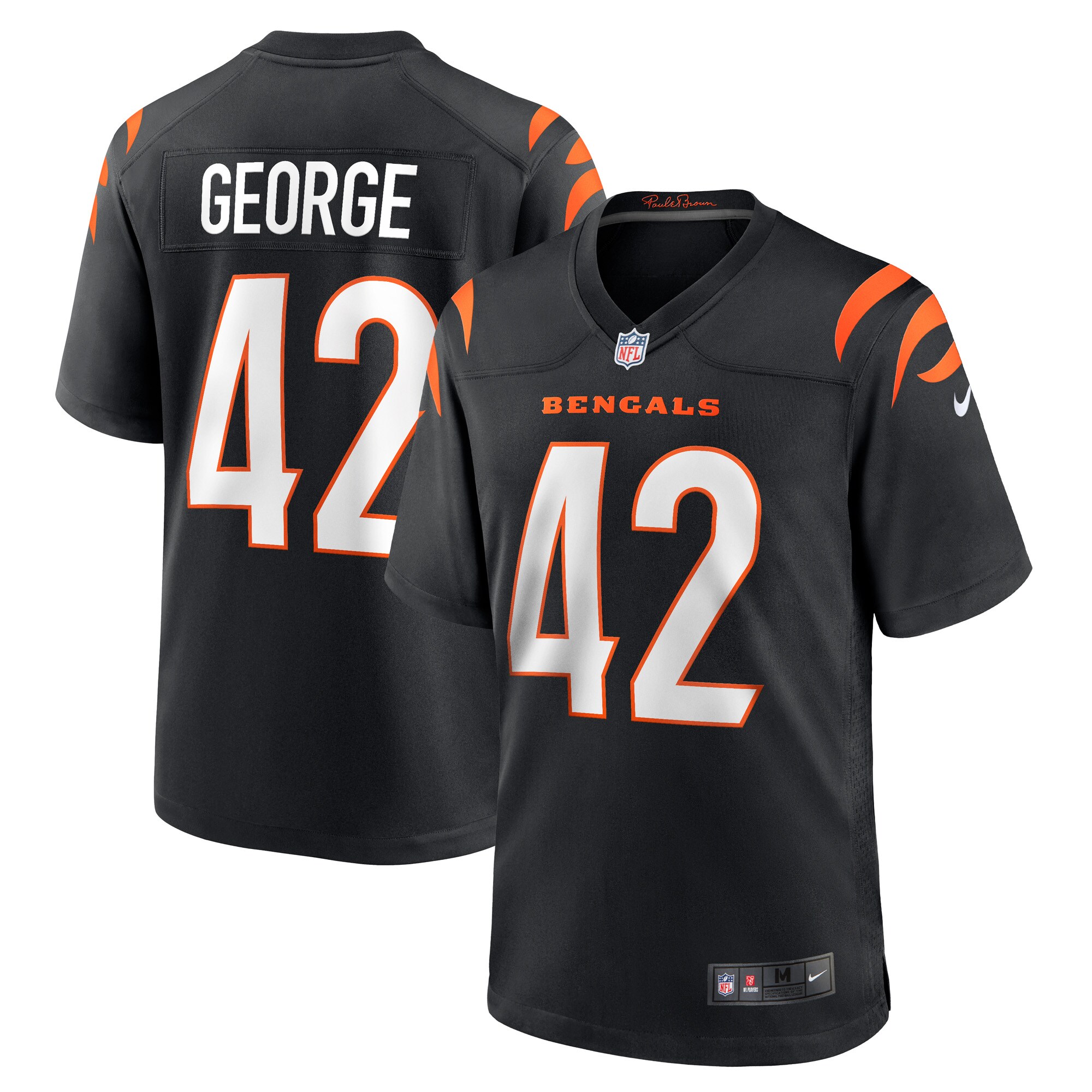 Allan George Cincinnati Bengals  Game Player Jersey - Black