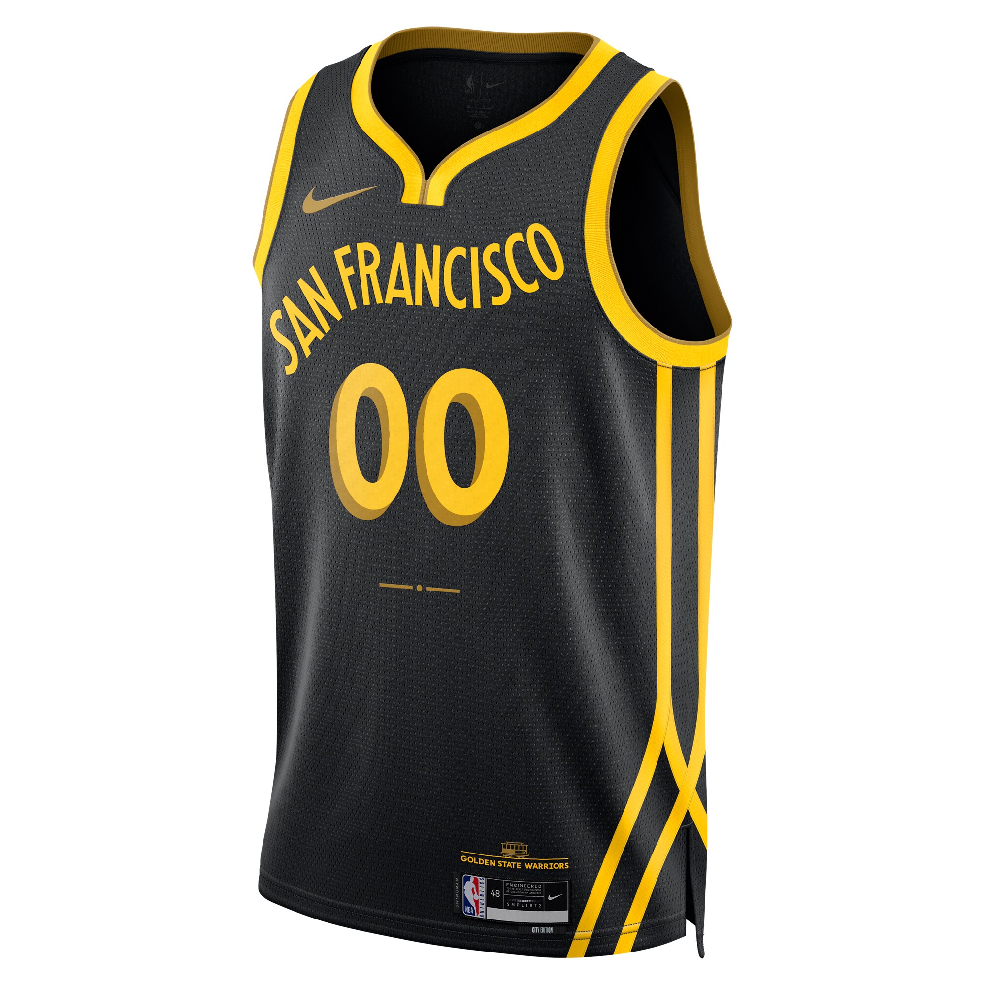 Golden State Warriors Unisex 2023\/24 Custom Swingman Jersey - Black - City Edition