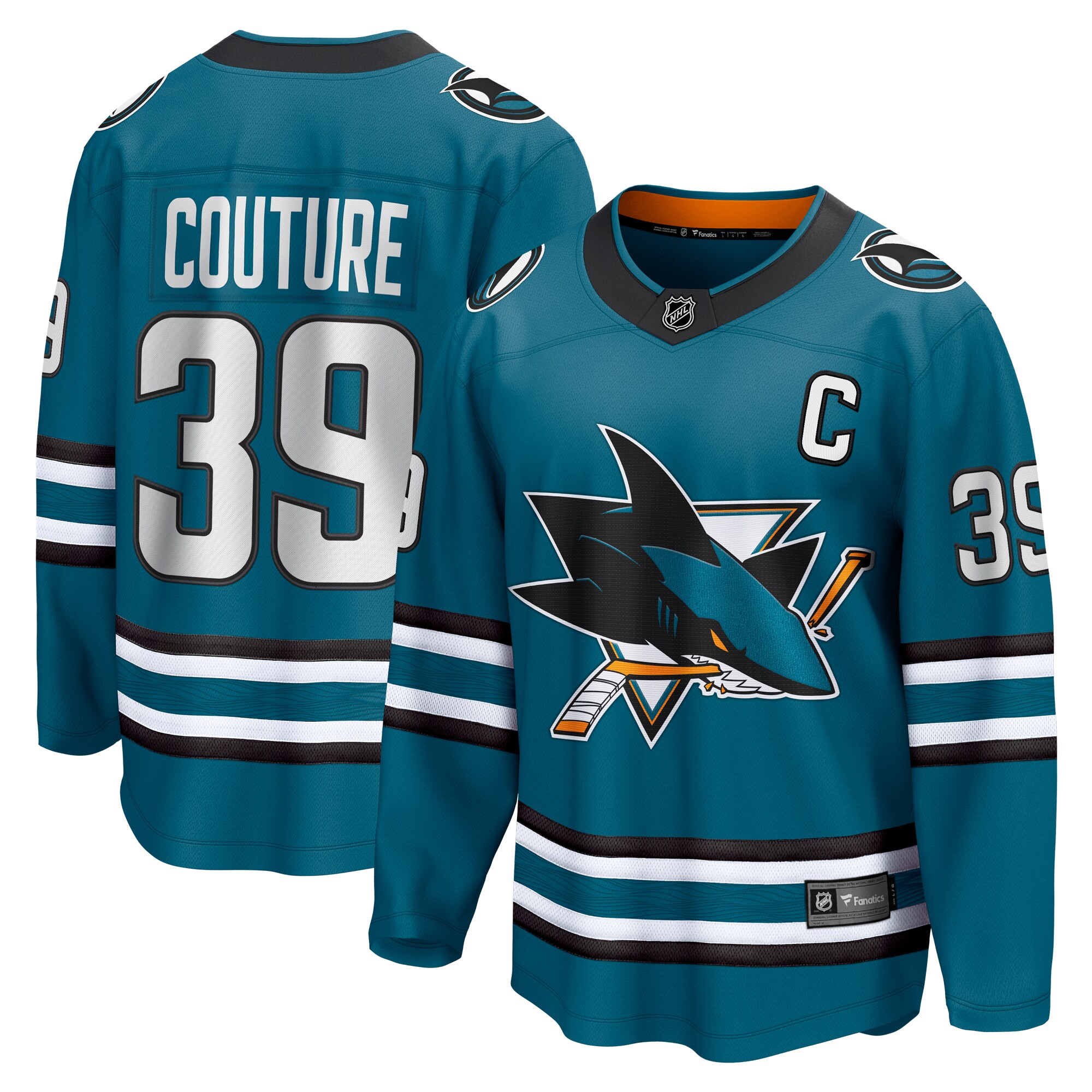 Logan Couture San Jose Sharks Fanatics Home Breakaway Jersey - Teal