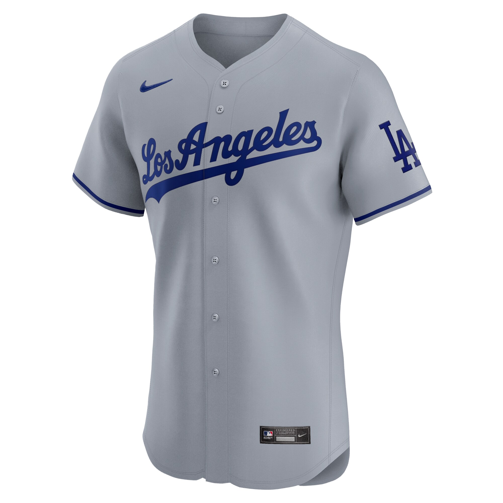 Los Angeles Dodgers  Road Vapor Premier Elite Patch Jersey - Gray