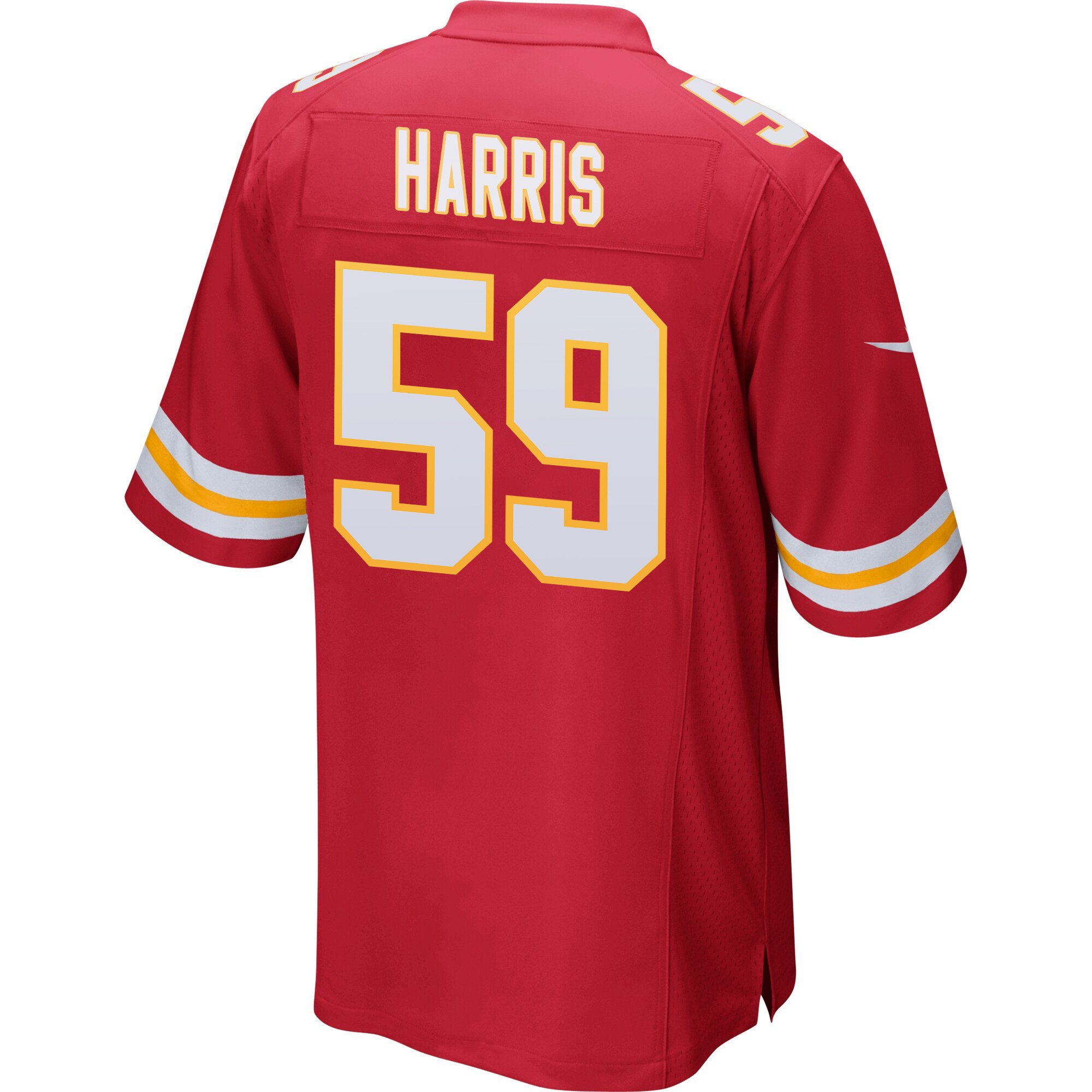 Darius Harris 59 Kansas City Chiefs Super Bowl LVIII Patch Game Men Jersey - Red