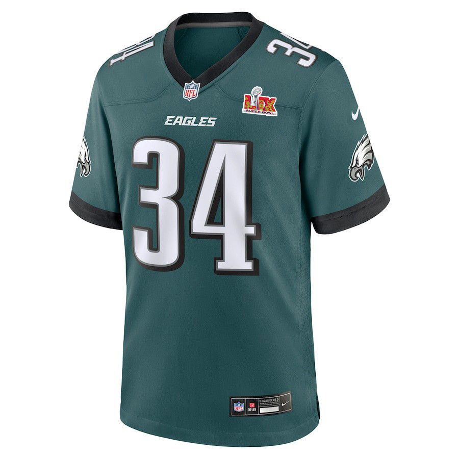 Isaiah Rodgers #34 Philadelphia Eagles Super Bowl LIX YOUTH Jersey - Midnight Green
