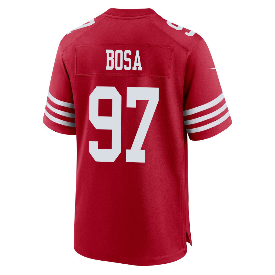 Nick Bosa 97 San Francisco 49ers Super Bowl LVIII Patch Game Men Jersey - Scarlet