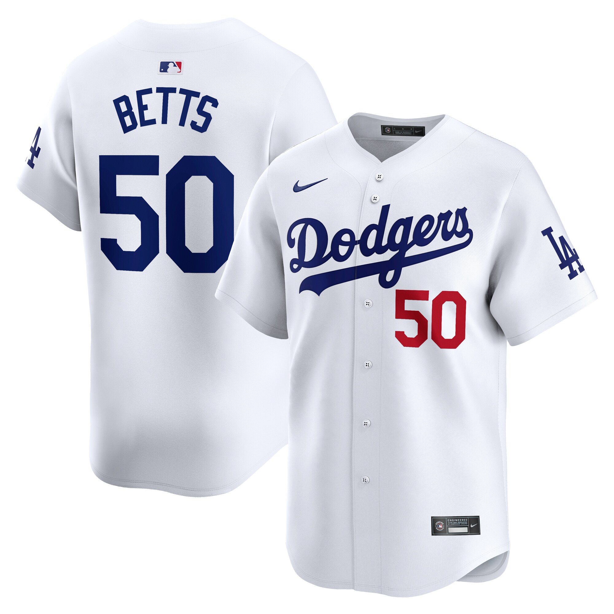 Mookie Betts Los Angeles Dodgers Youth Home Limited Player Jersey - White