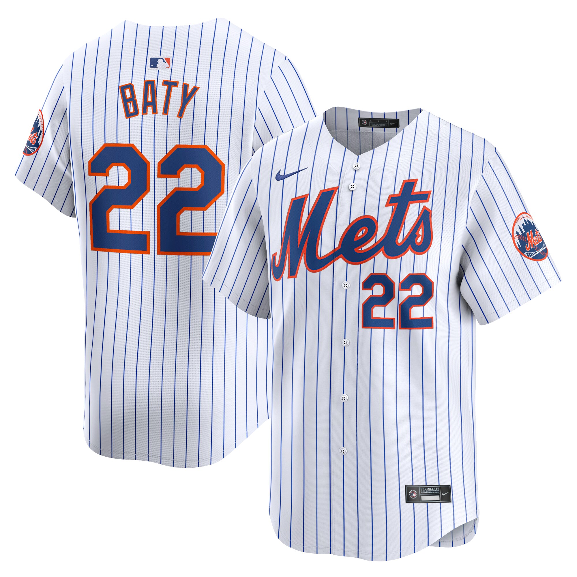 Brett Baty New York Mets  Home Limited Player Jersey - White