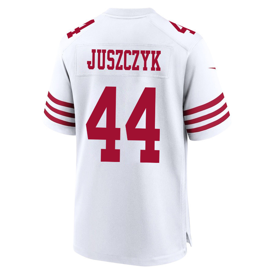 Kyle Juszczyk 44 San Francisco 49ers Super Bowl LVIII Patch Game Men Jersey - White