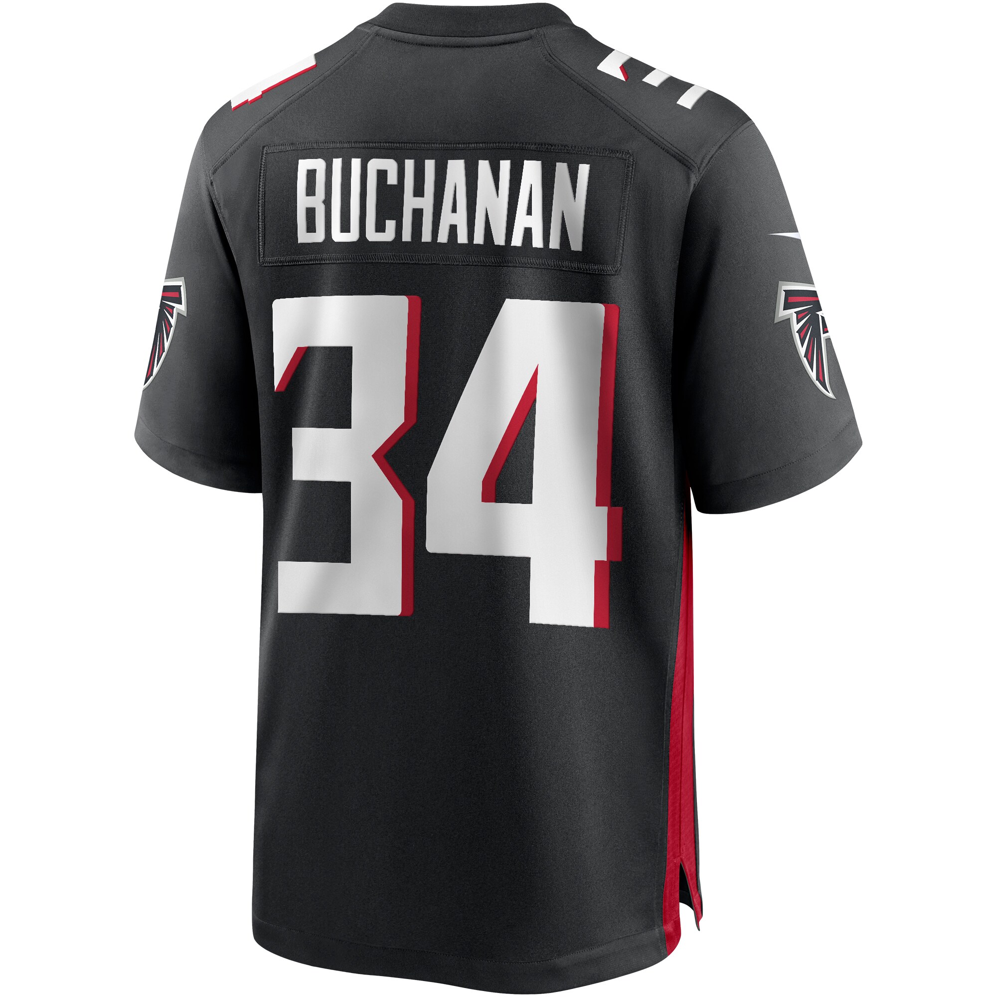 Ray Buchanan Atlanta Falcons  Game Retired Player Jersey - Black
