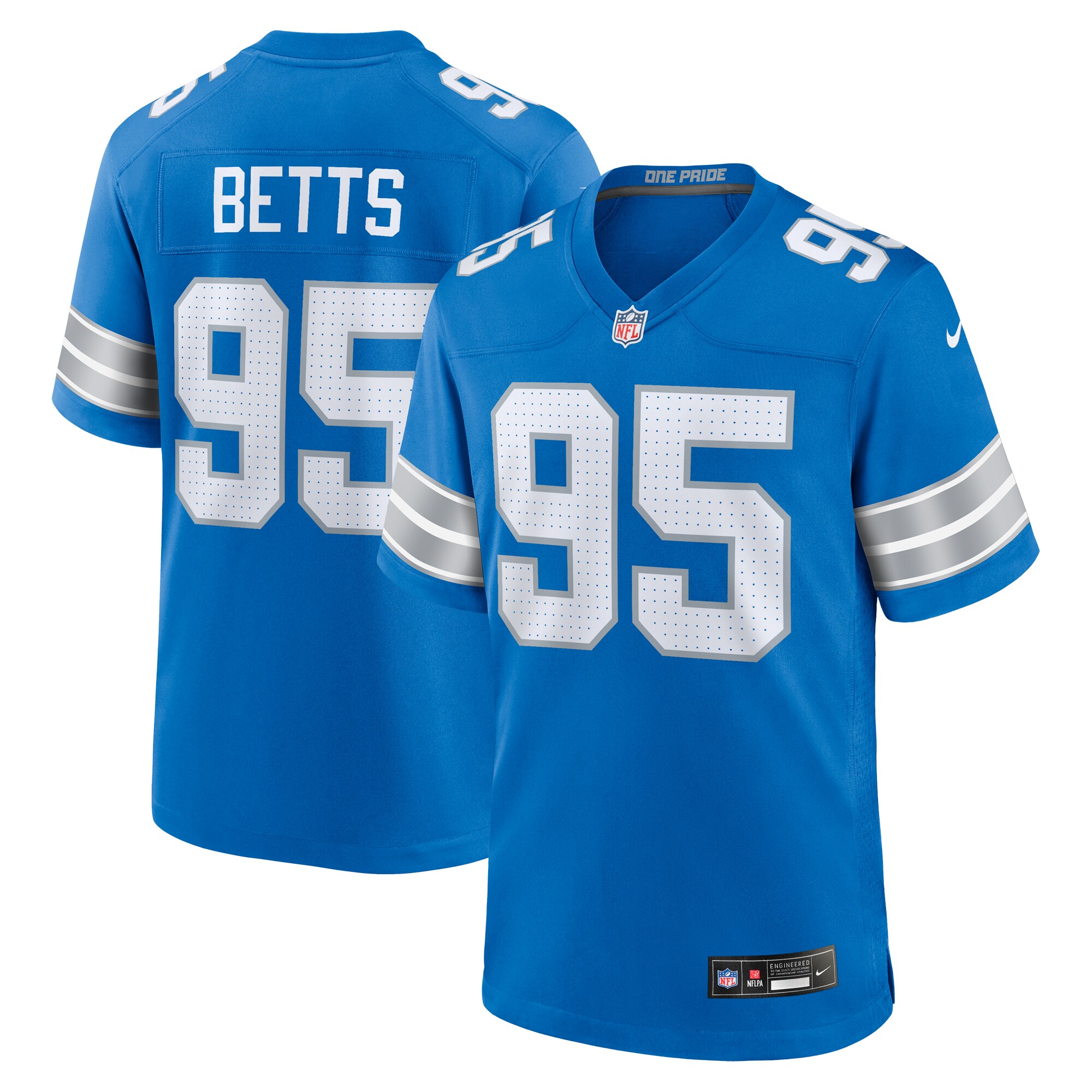 Mathieu Betts Detroit Lions  Game Jersey -  Blue