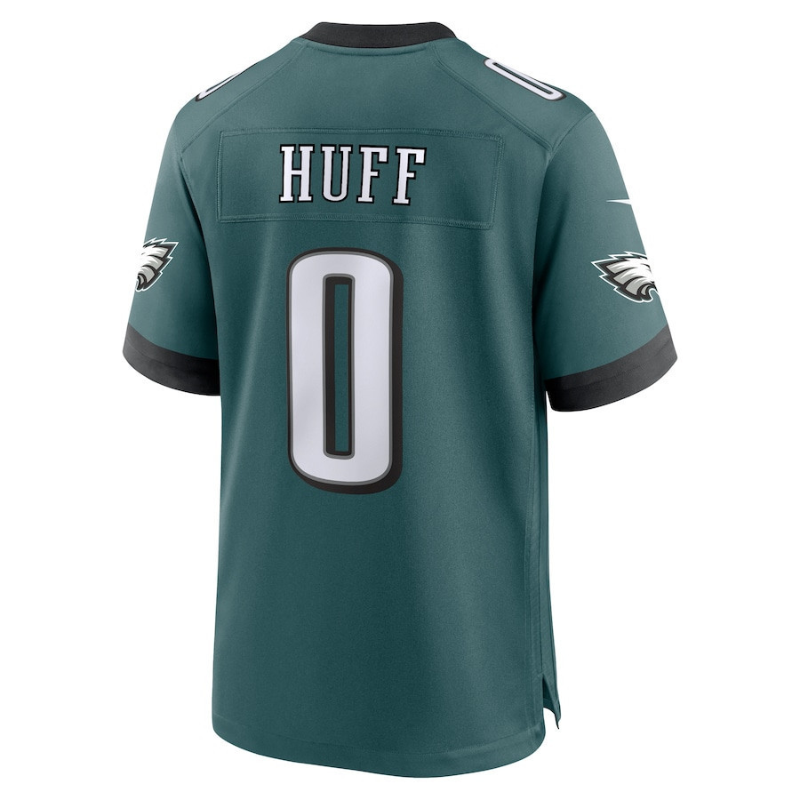Bryce Huff #0 Philadelphia Eagles Super Bowl LIX Jersey - Men's - Midnight Green