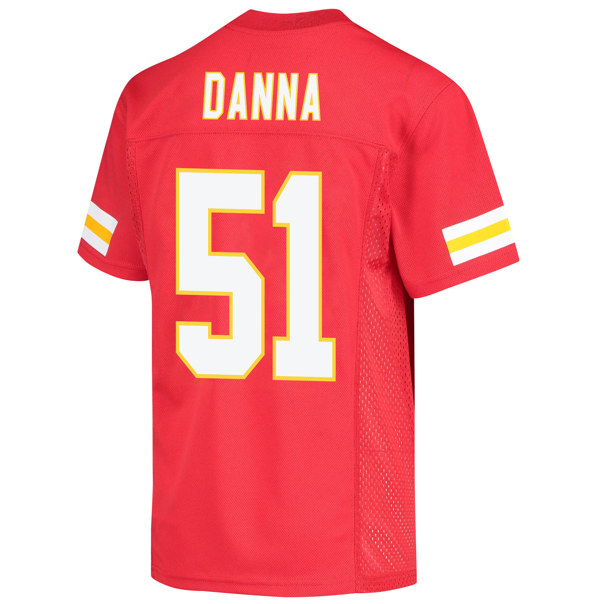 Mike Danna 51 Kansas City Chiefs Super Bowl LVII Champions 3 Stars Youth Game Jersey - Red