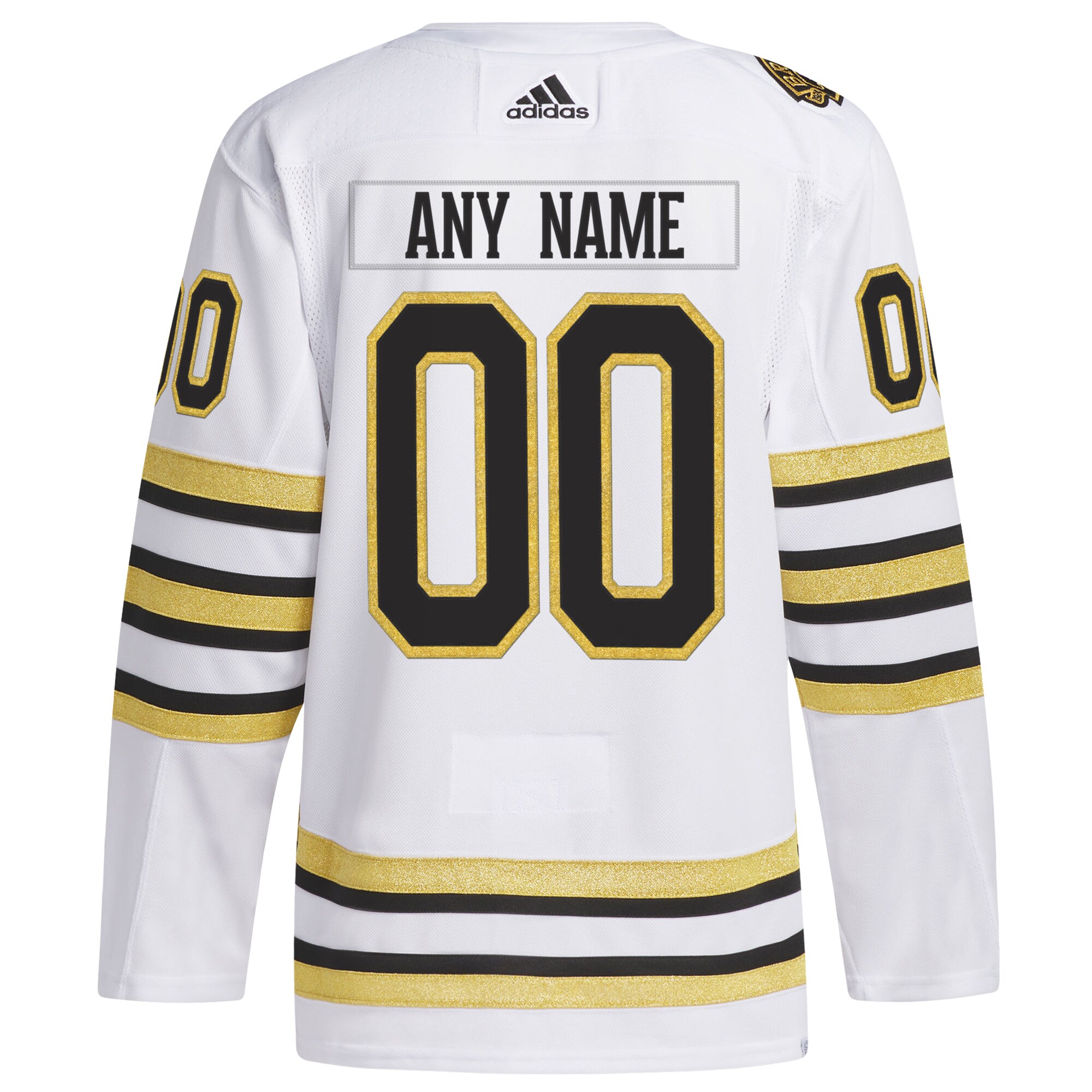 Boston Bruins adidas   100th Anniversary Primegreen Authentic Custom Jersey - White