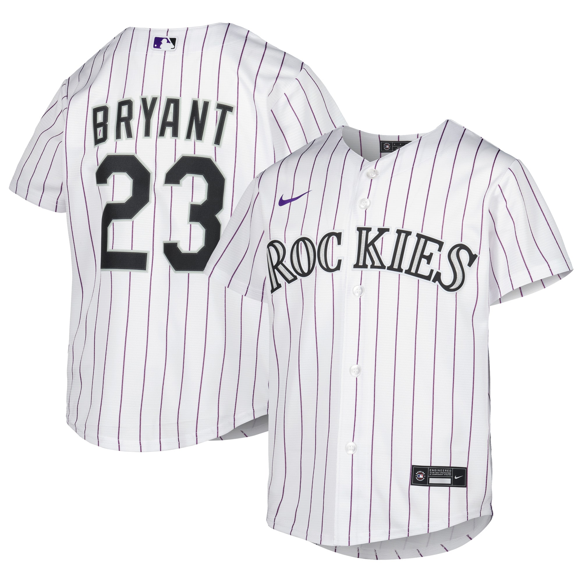 Kris Bryant Colorado Rockies Youth Alternate Replica Player Jersey - White