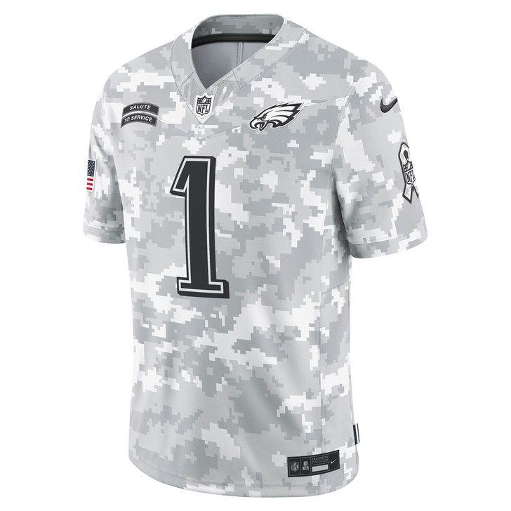 Jalen Hurts Philadelphia Eagles 2024 Salute to Service Limited Jersey - Arctic Camo