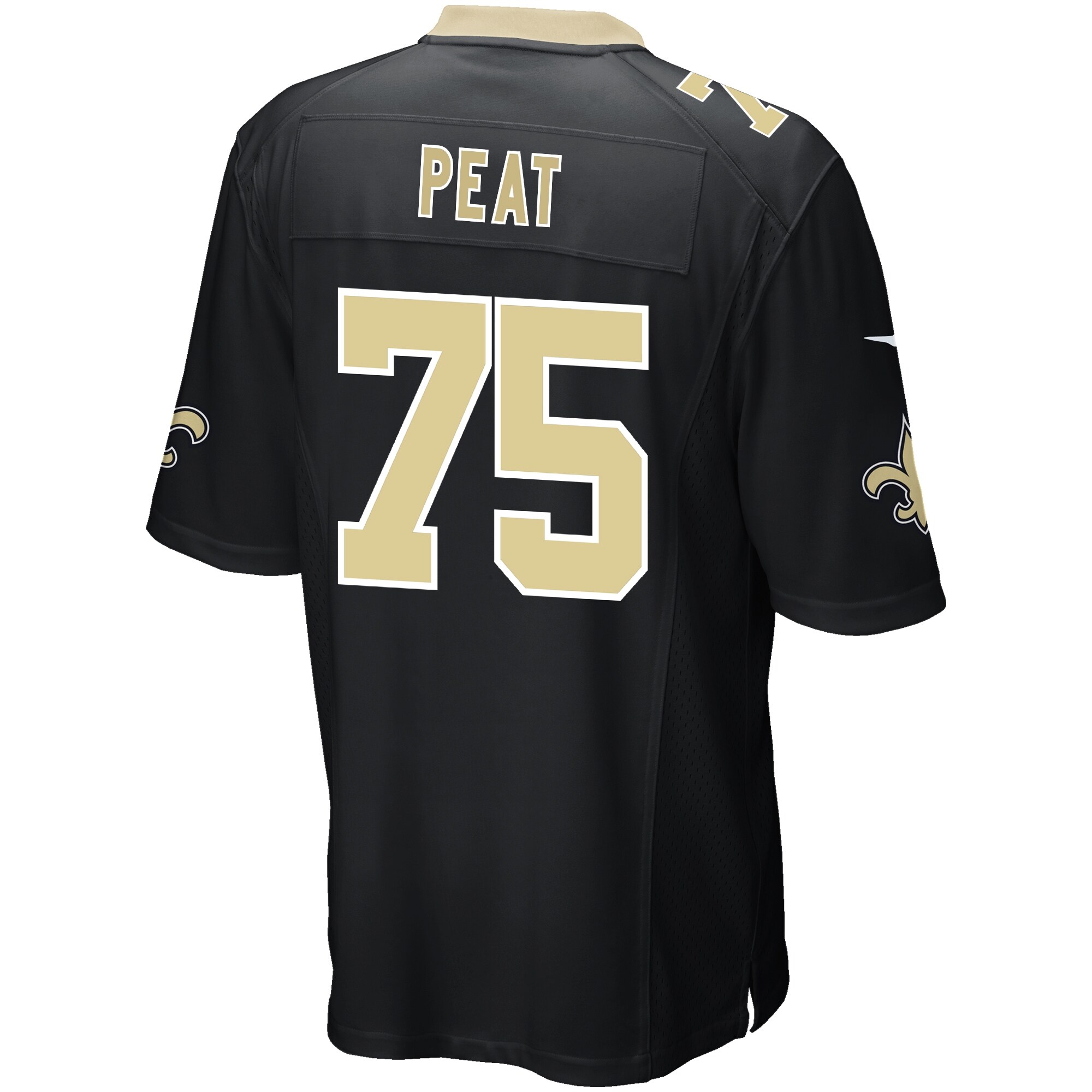 Andrus Peat New Orleans Saints  Game Player Jersey - Black