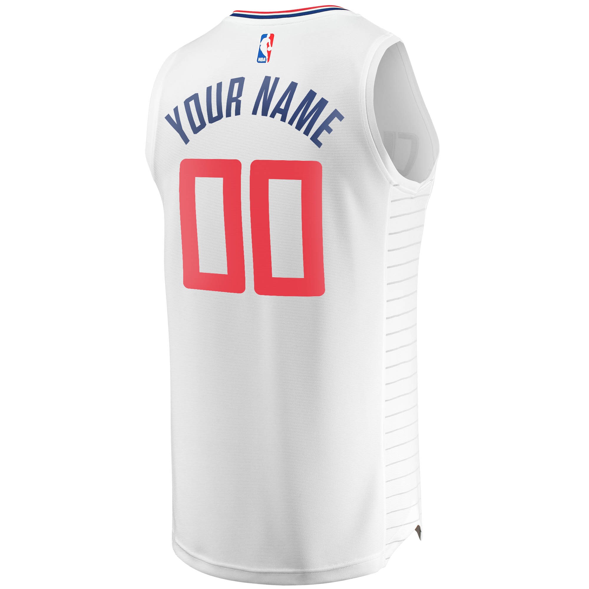 LA Clippers Fanatics Youth Fast Break Custom Replica Jersey White - Association Edition