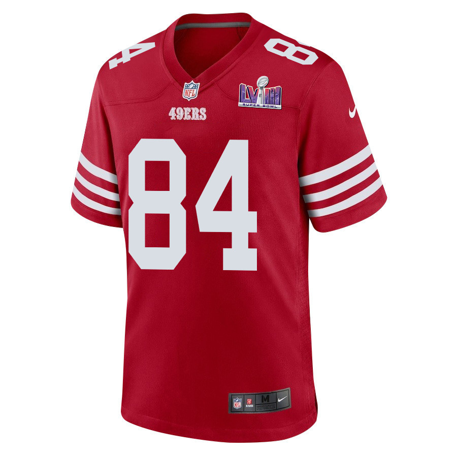 Chris Conley 84 San Francisco 49ers Super Bowl LVIII Patch Game Men Jersey - Scarlet