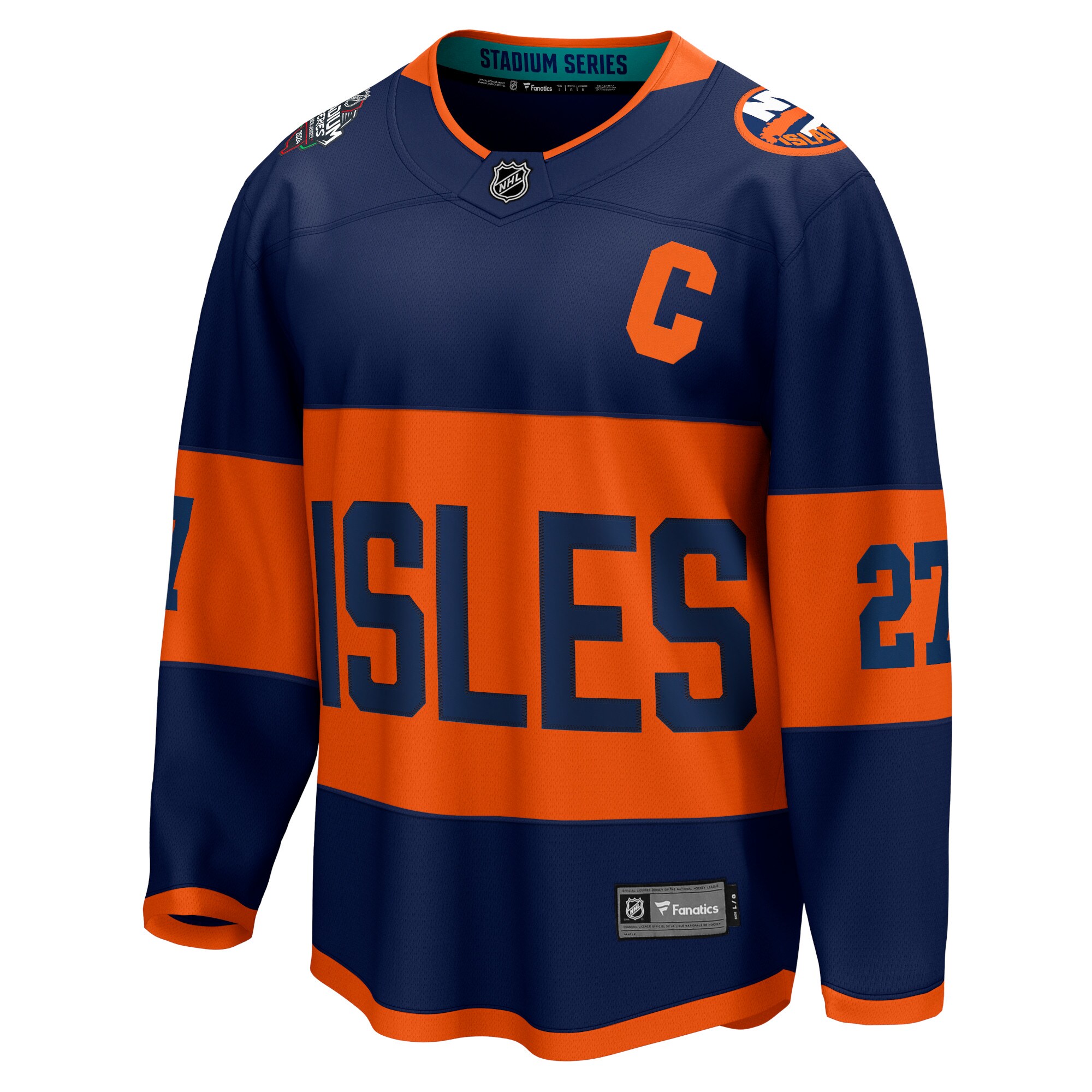 Anders Lee New York Islanders Fanatics 2024 NHL Stadium Series Breakaway Player Jersey Navy