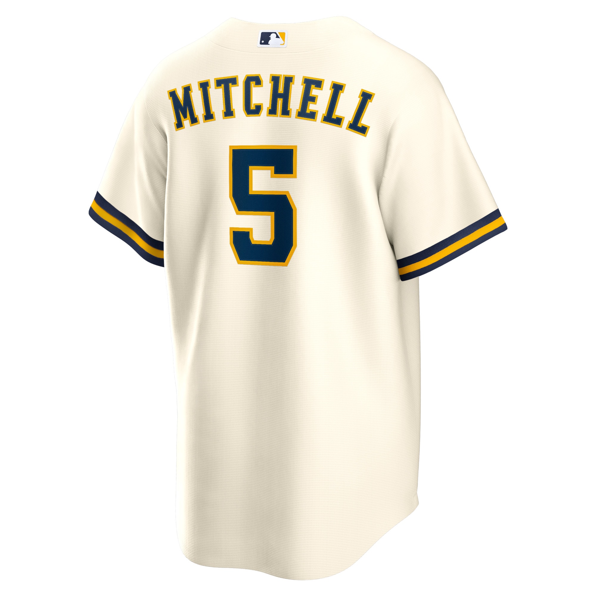 Garrett Mitchell Milwaukee Brewers  Replica Player Jersey - Cream