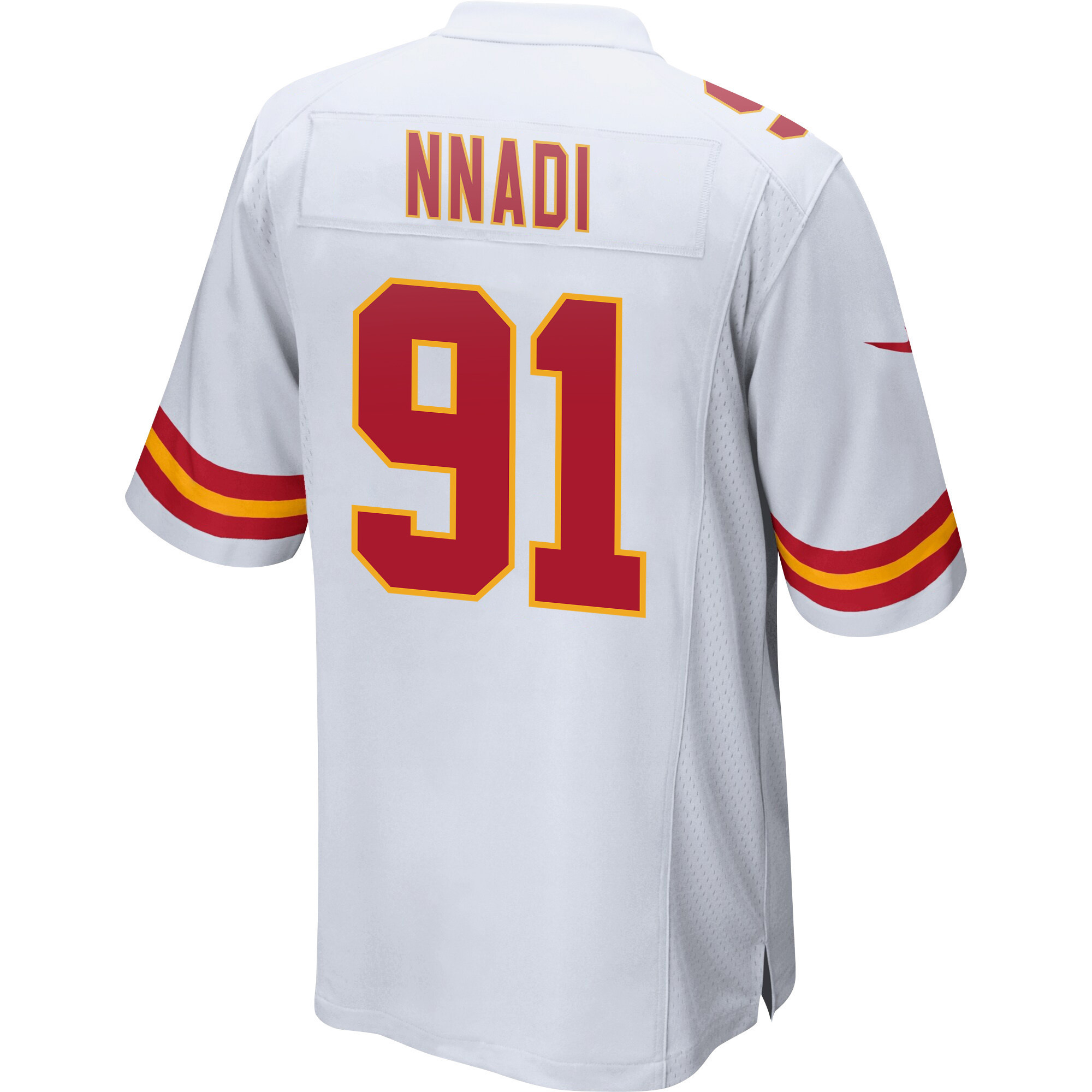 Derrick Nnadi 91 Kansas City Chiefs Super Bowl LVII Champions 3 Stars Men Game Jersey - White