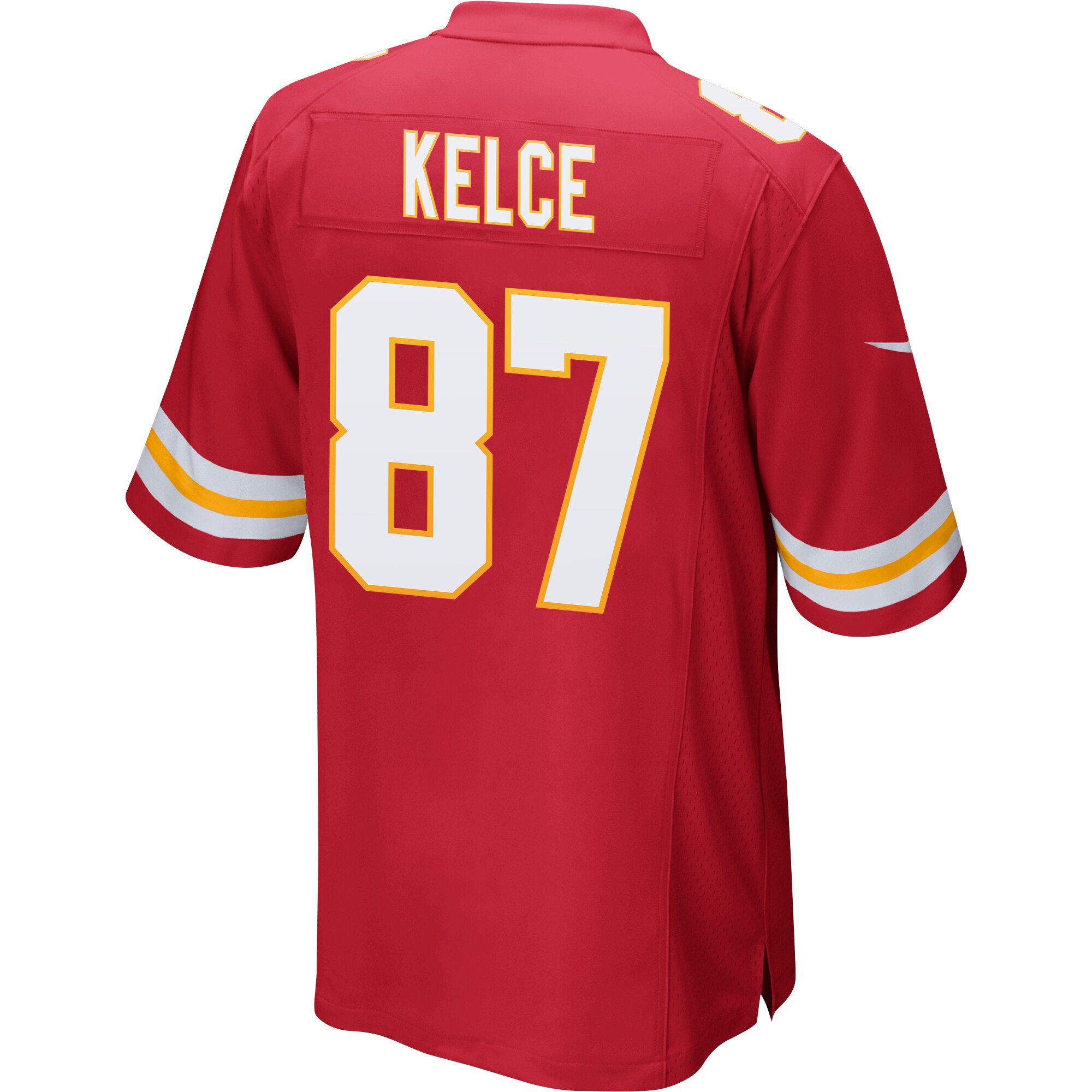 Travis Kelce 87 Kansas City Chiefs Super Bowl LVII Champions 3 Stars Men Game Jersey - Red