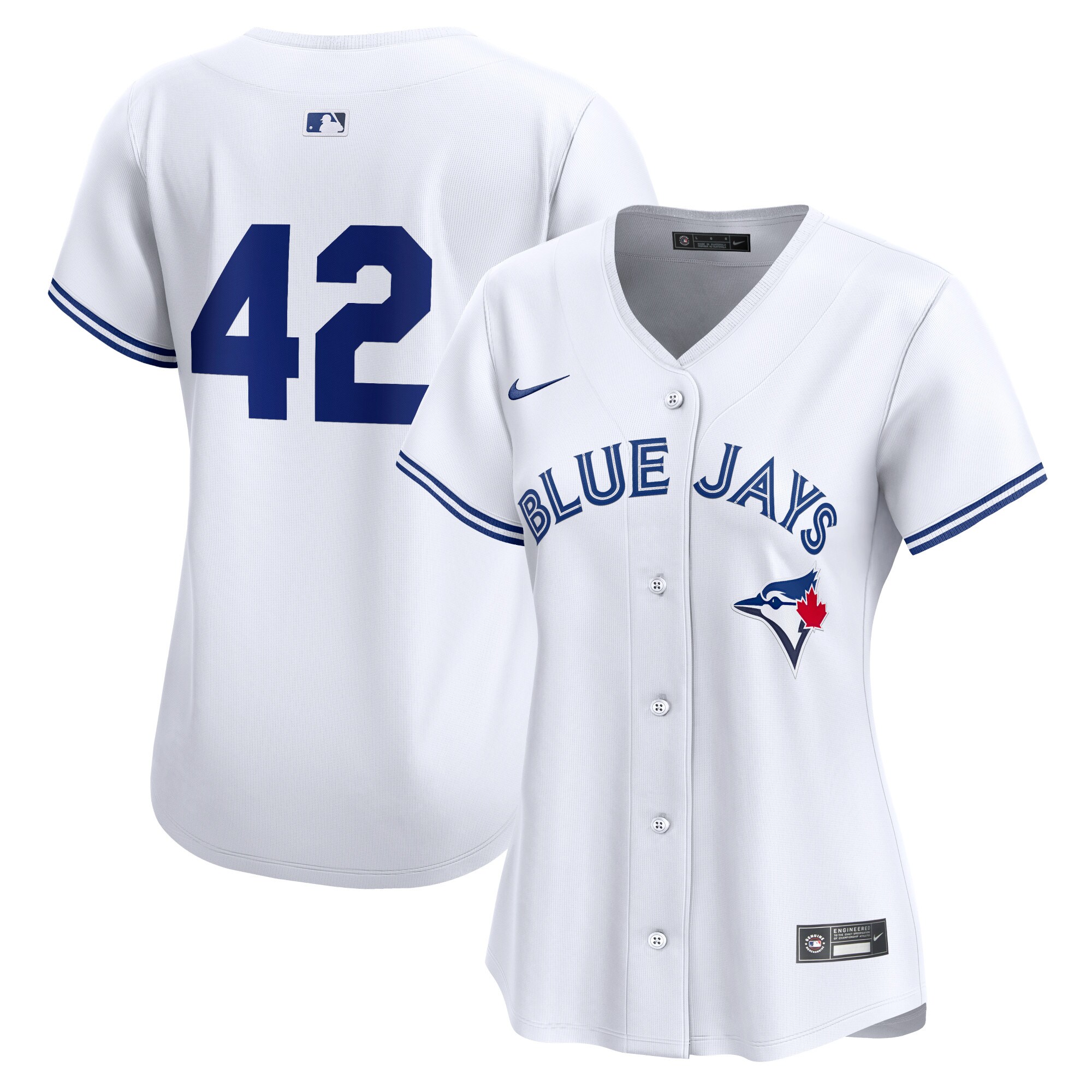 Toronto Blue Jays Women's 2024 Jackie Robinson Day Home Limited Jersey White