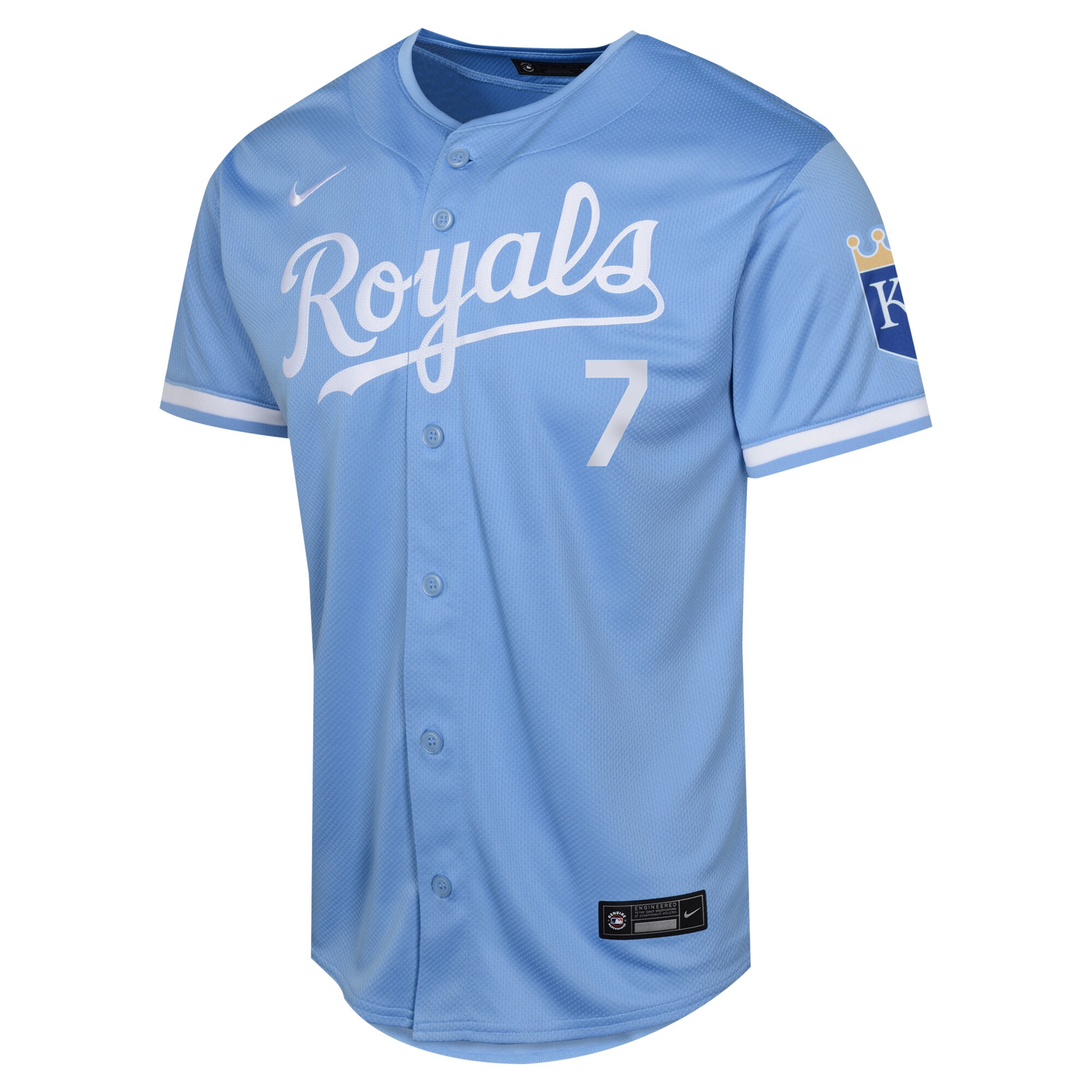 Bobby Witt Kansas City Royals Youth Alternate Limited Player Jersey Light Blue