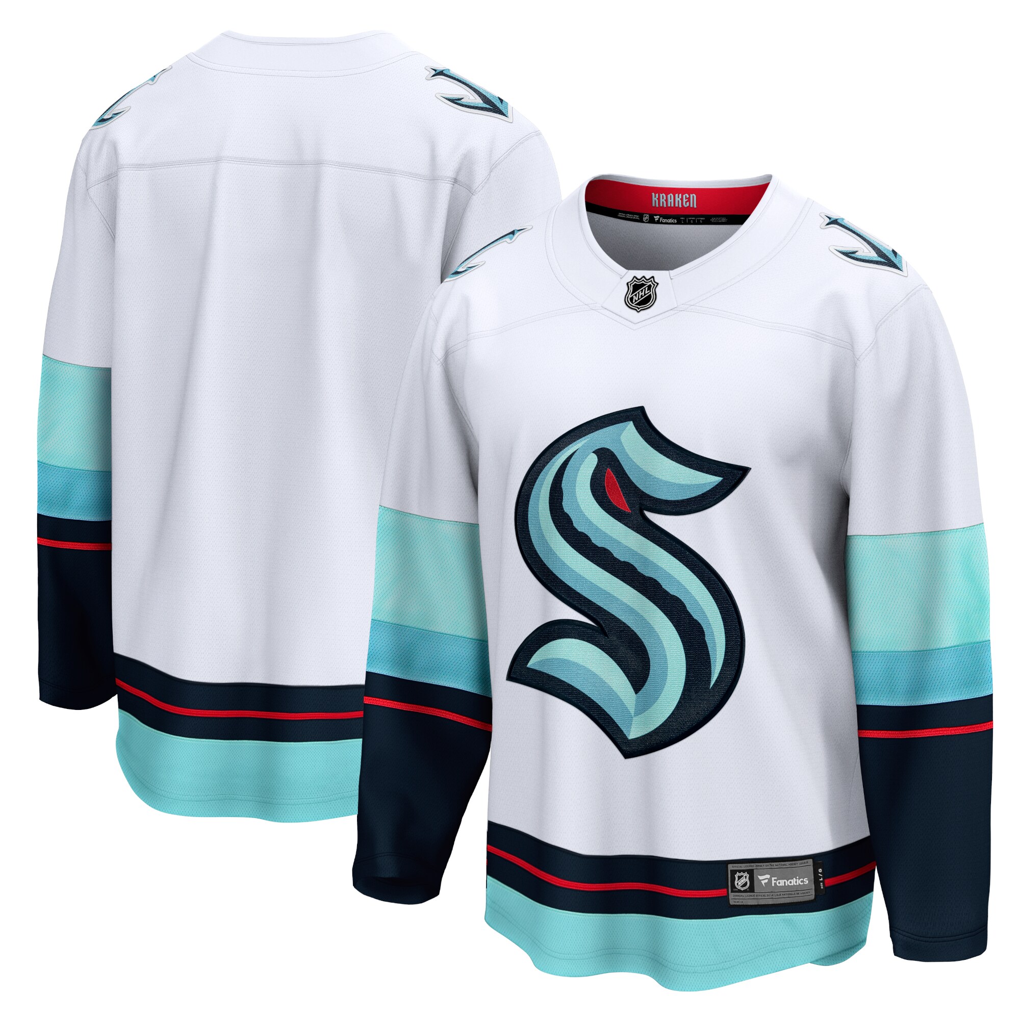 Seattle Kraken Fanatics Away Breakaway Jersey - White