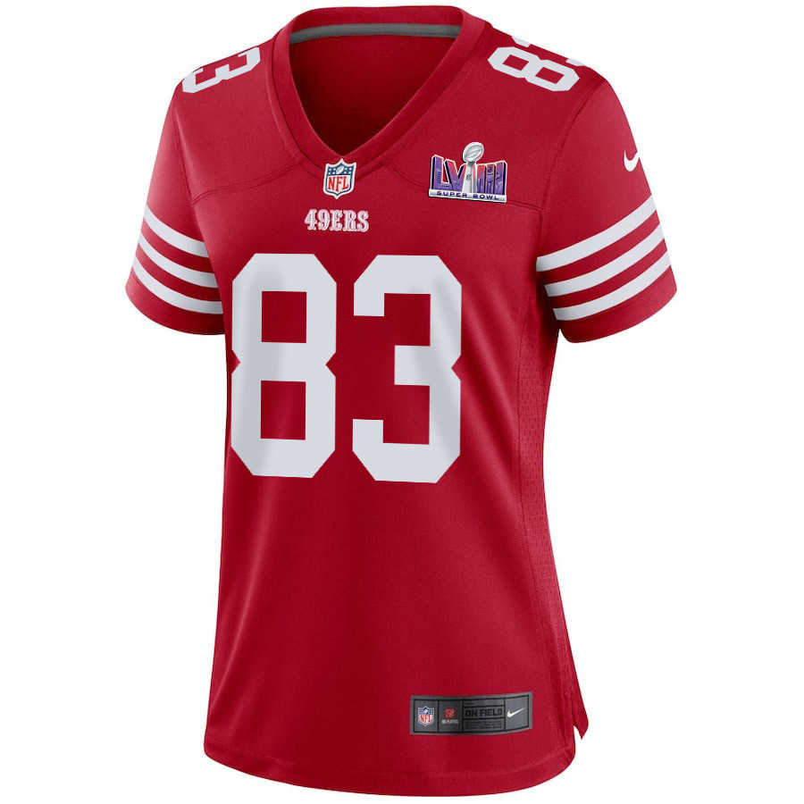 Willie Snead IV 83 San Francisco 49ers Super Bowl LVIII Patch Game Women Jersey - Scarlet