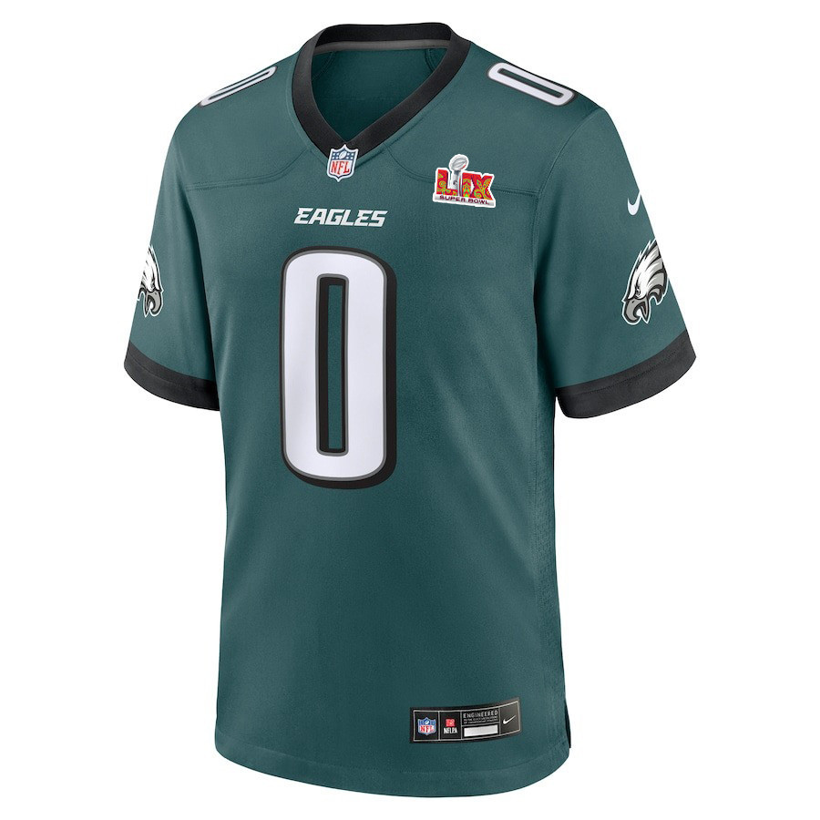 Bryce Huff #0 Philadelphia Eagles Super Bowl LIX YOUTH Jersey - Midnight Green