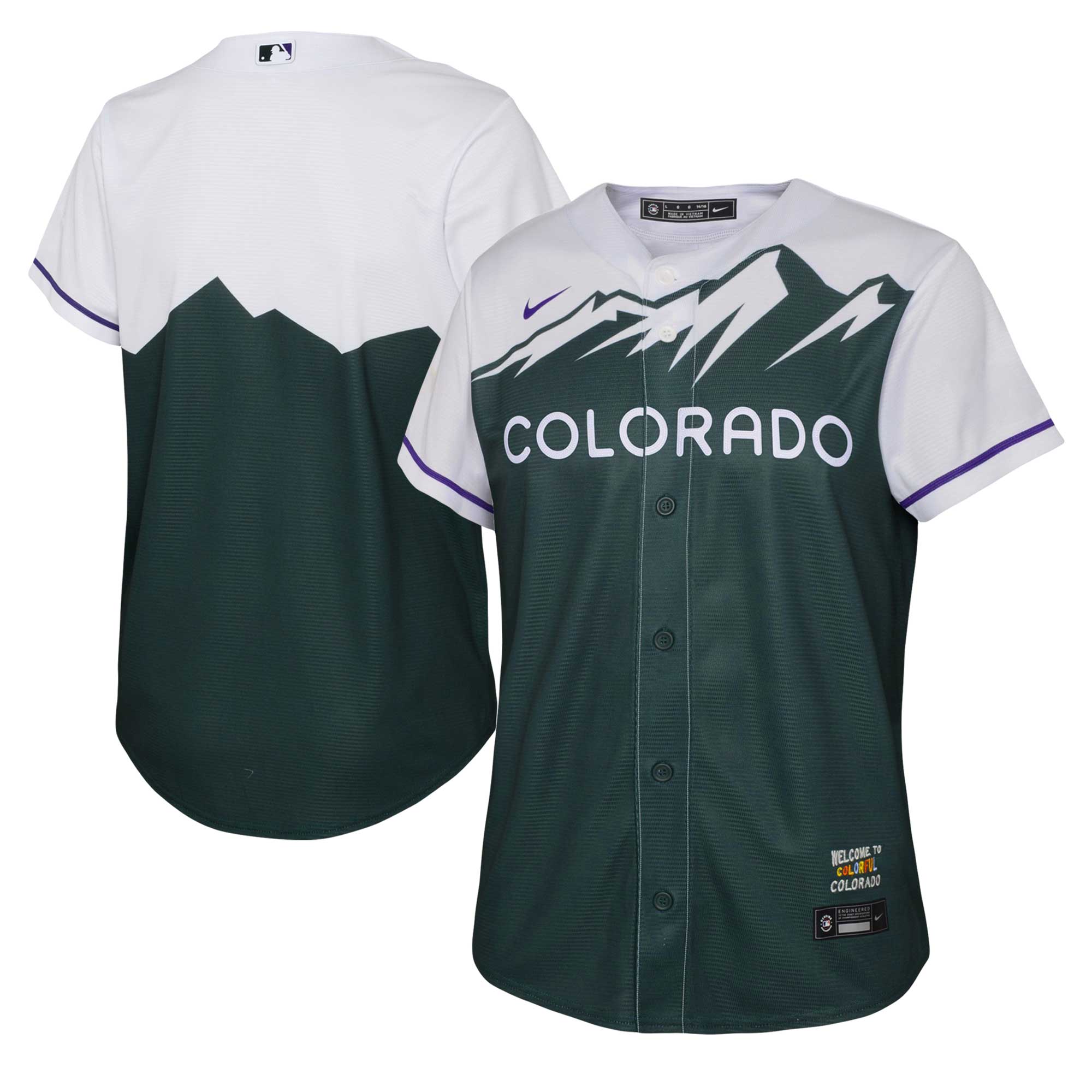 Colorado Rockies  Youth City Connect Replica Team Jersey - Green