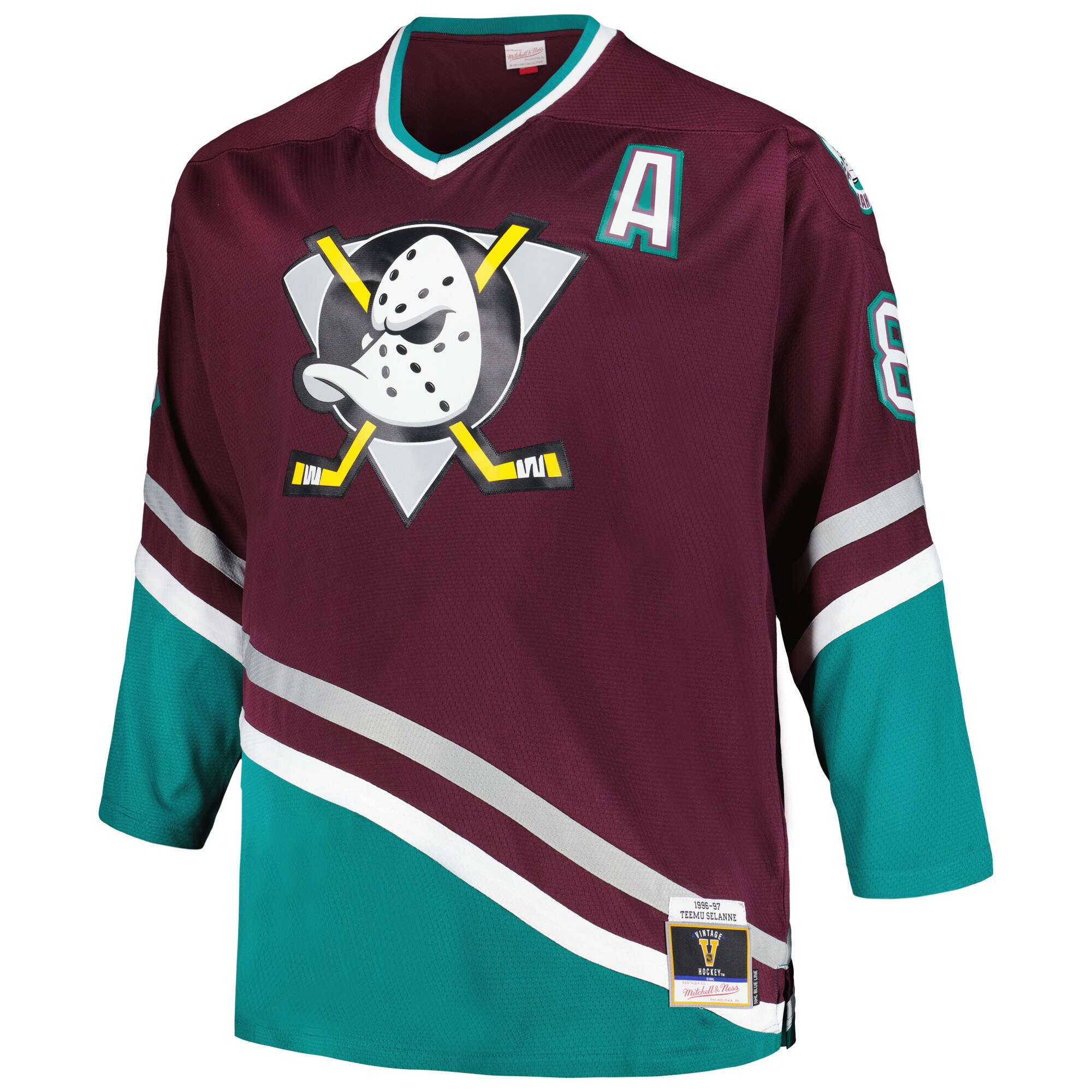 Teemu Selanne Anaheim Ducks Mitchell & Ness Big & Tall Blue Line Player Jersey - Purple