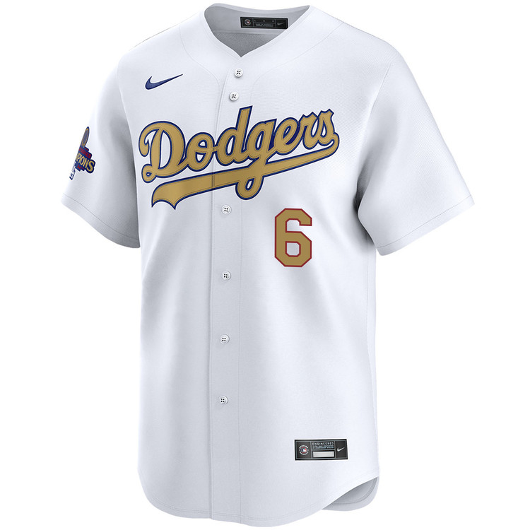 Hyeseong Kim Korean Los Angeles Dodgers Home 2025 Gold Collection Limited Jersey