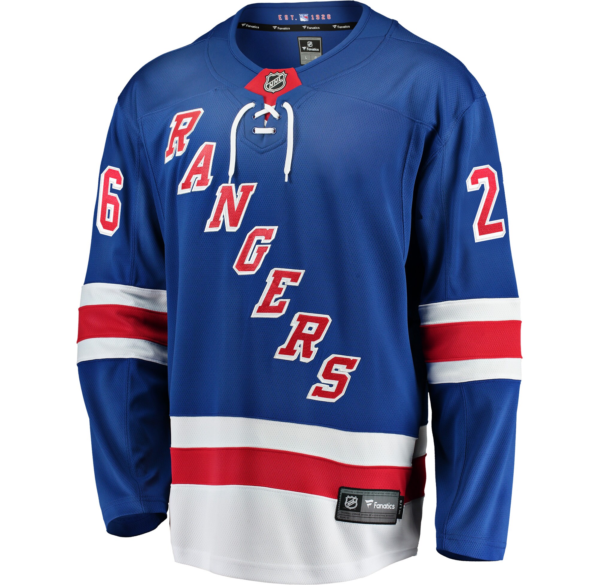 Jimmy Vesey New York Rangers Fanatics Home Breakaway Player Jersey - Blue