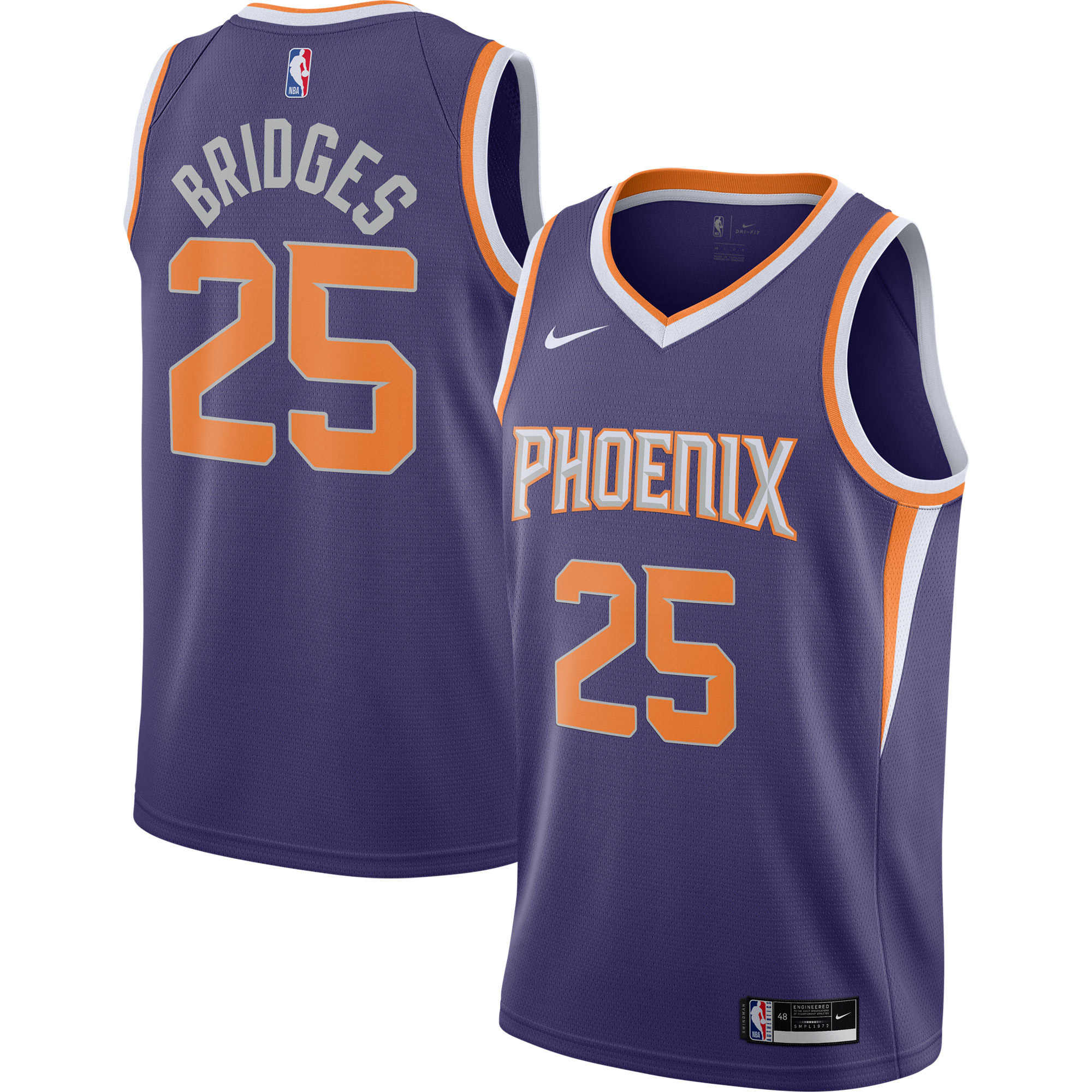 Mikal Bridges Phoenix Suns 2020\/21 Swingman Player Jersey - Icon Edition - Purple
