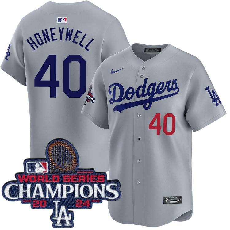 Brent Honeywell Los Angeles Dodgers Alternate Road Limited World Series Champions Jersey